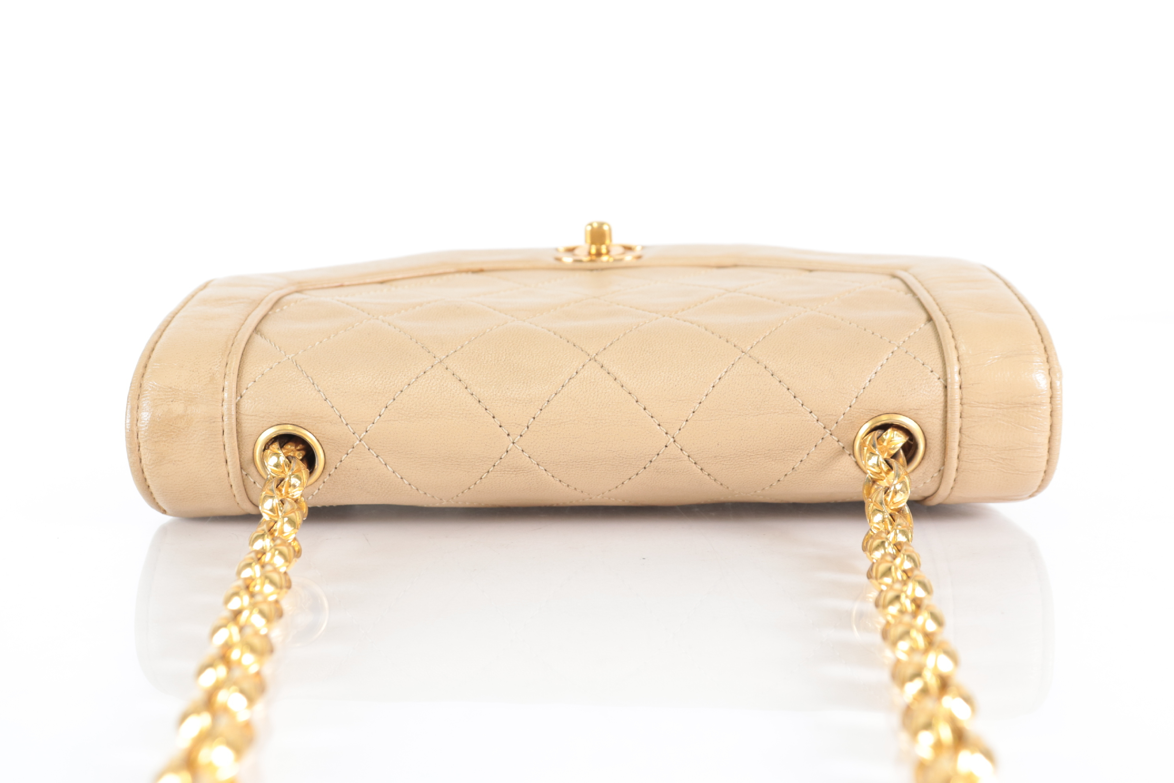 Diana Lamb Chain Shoulder Bag, Series 1, Beige Shoulder Bag — view 5