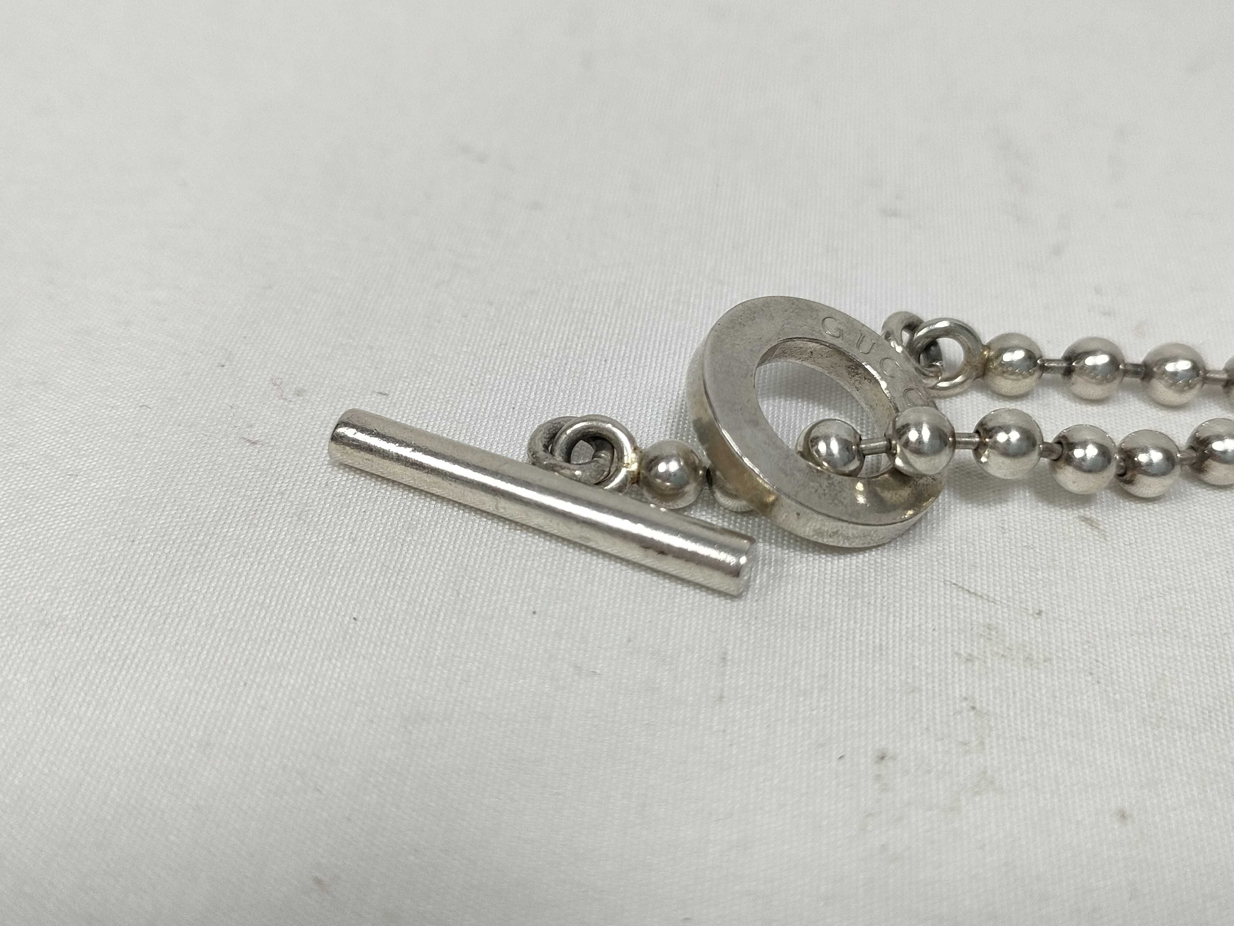 Ball Chain Toggle Sterling Silver 925 Bracelet (Bracelet/Bangle) — view 7