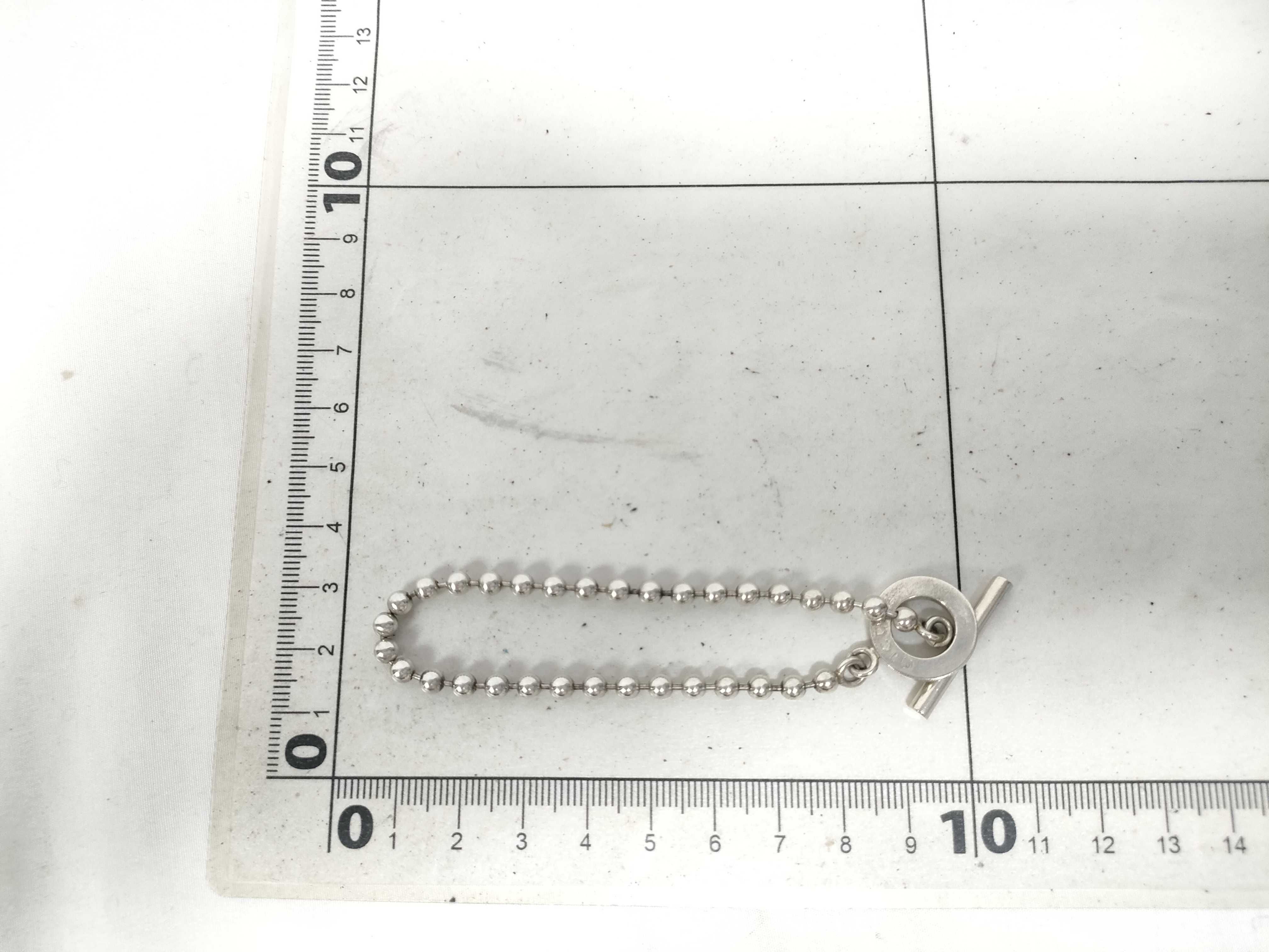 Ball Chain Toggle Sterling Silver 925 Bracelet (Bracelet/Bangle) — view 8