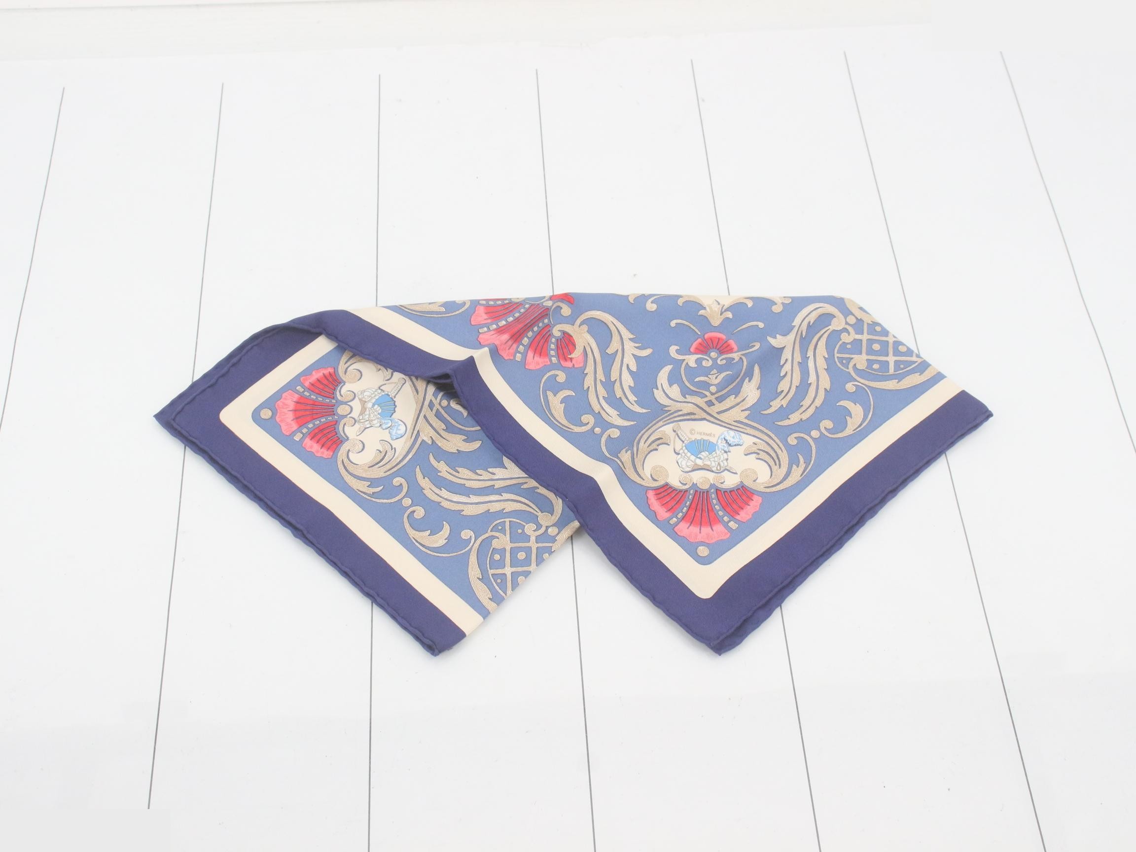 Tag attached. Carre 40. Cheval Turc (Turkish horse) scarf. — view 3