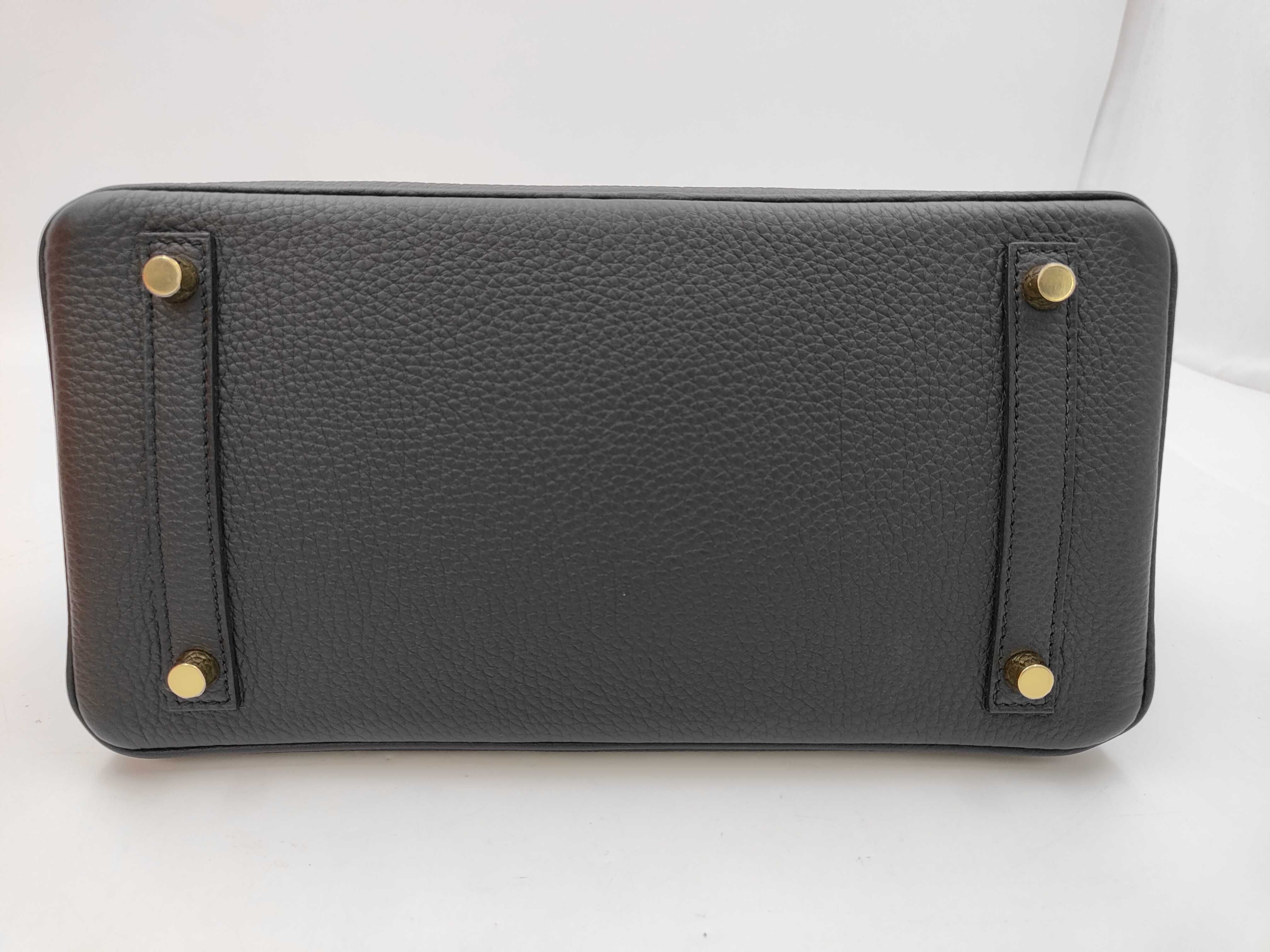 Birkin 30 Togo Black Gold Hardware G Engraved Tote Bag — view 6