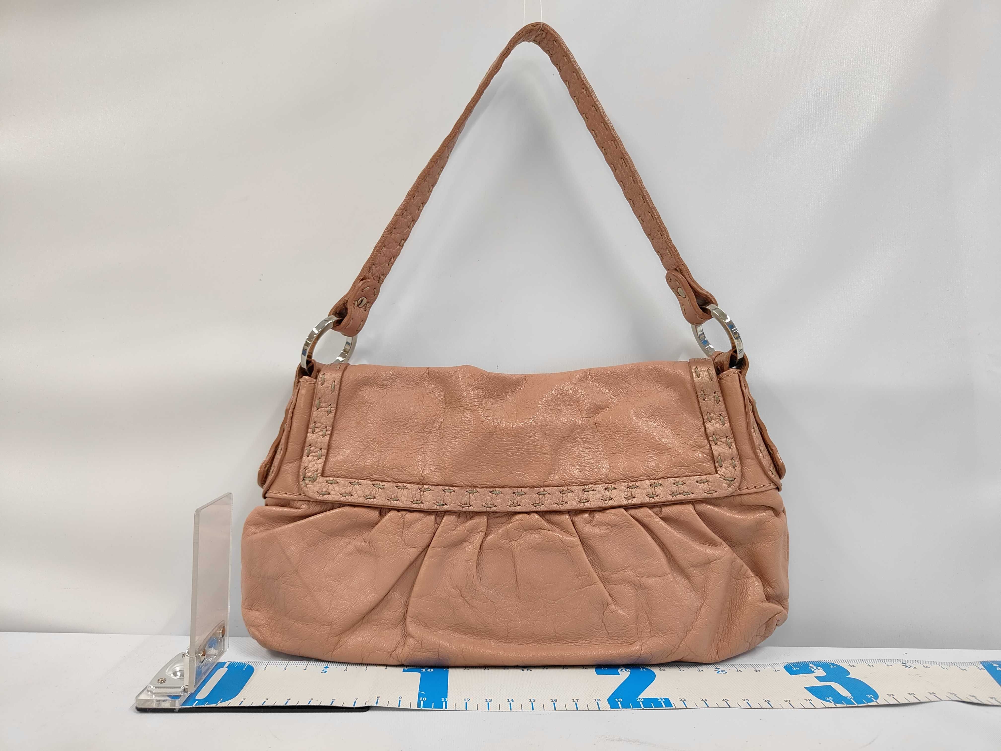 Selleria Shoulder Bag, Mamma Bucket Pink Leather 8BR356 Shoulder Bag — view 2