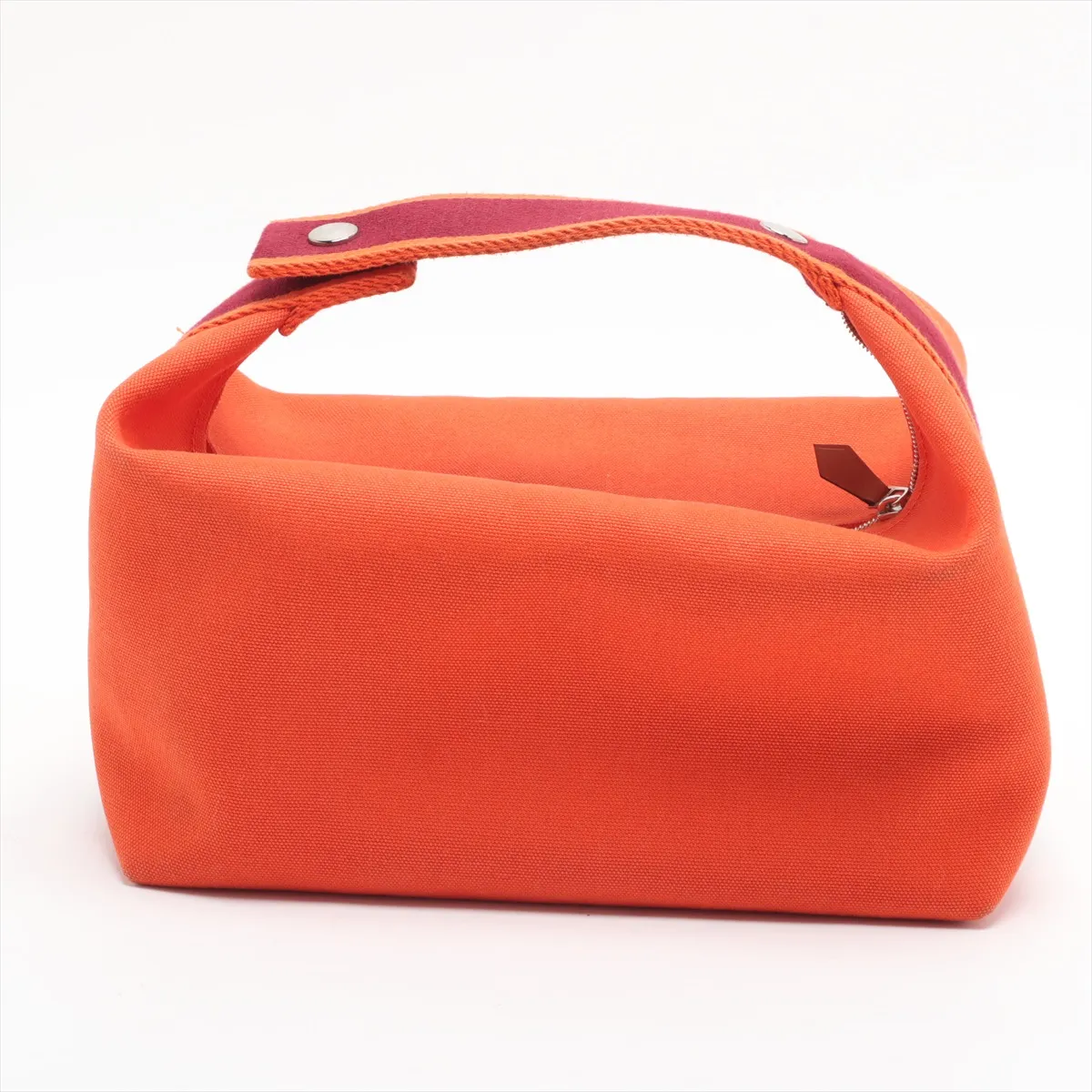 Brid A Black GM Canvas Orange Silver Hardware — view 2