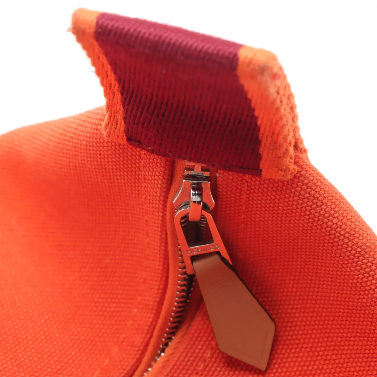 Brid A Black GM Canvas Orange Silver Hardware — view 12