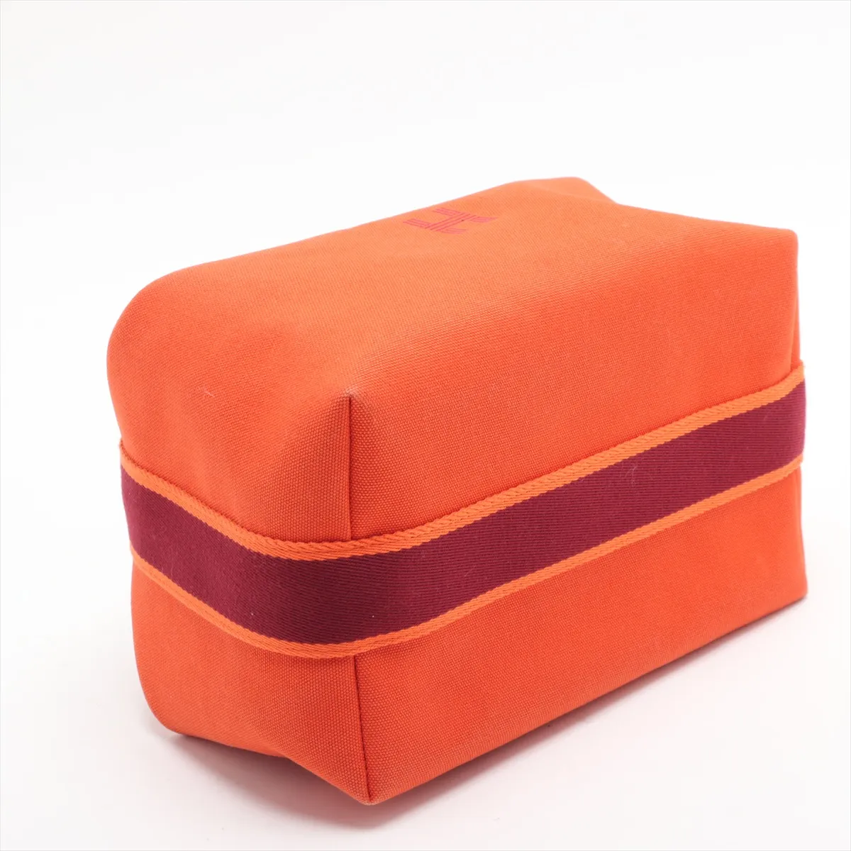 Brid A Black GM Canvas Orange Silver Hardware — view 4