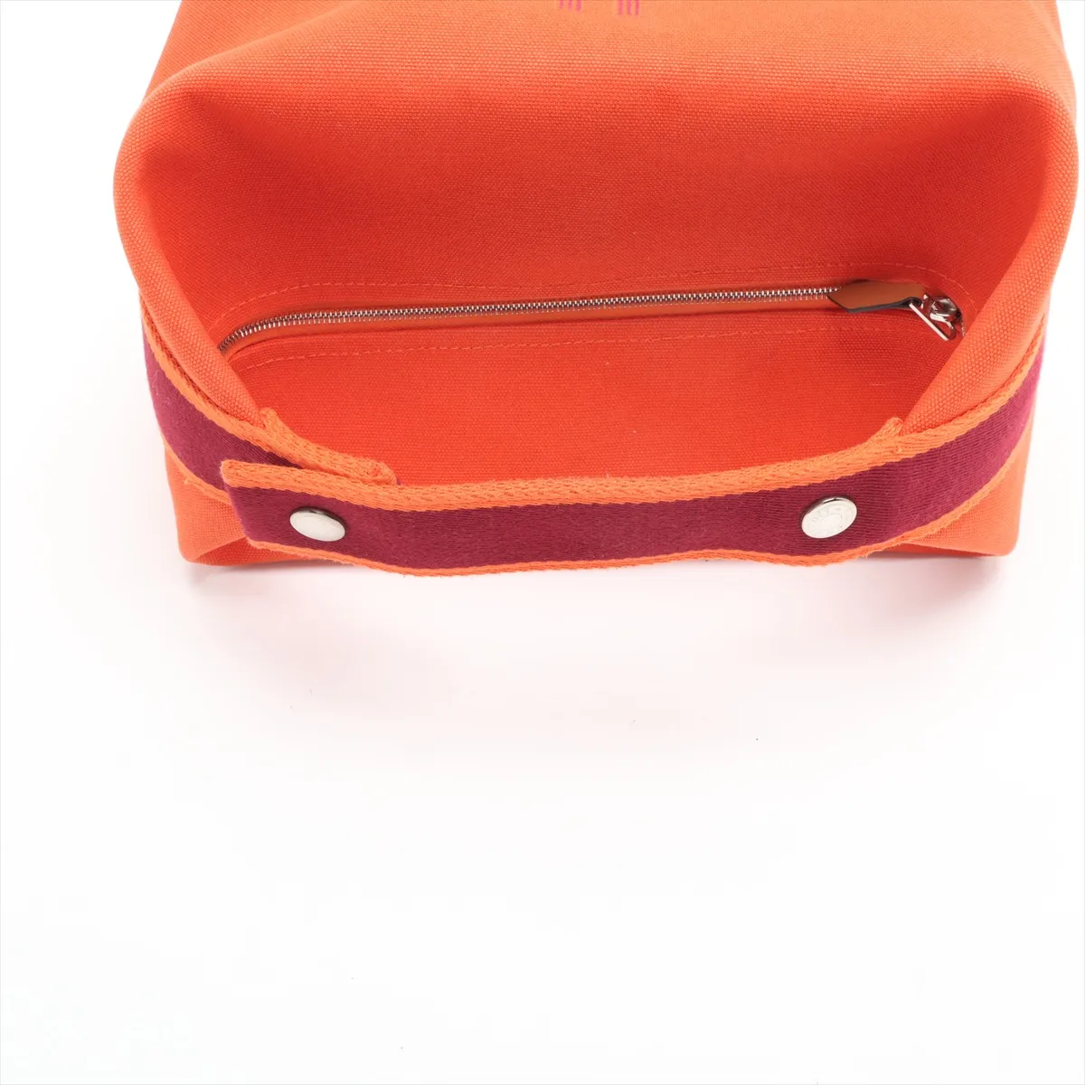 Brid A Black GM Canvas Orange Silver Hardware — view 5