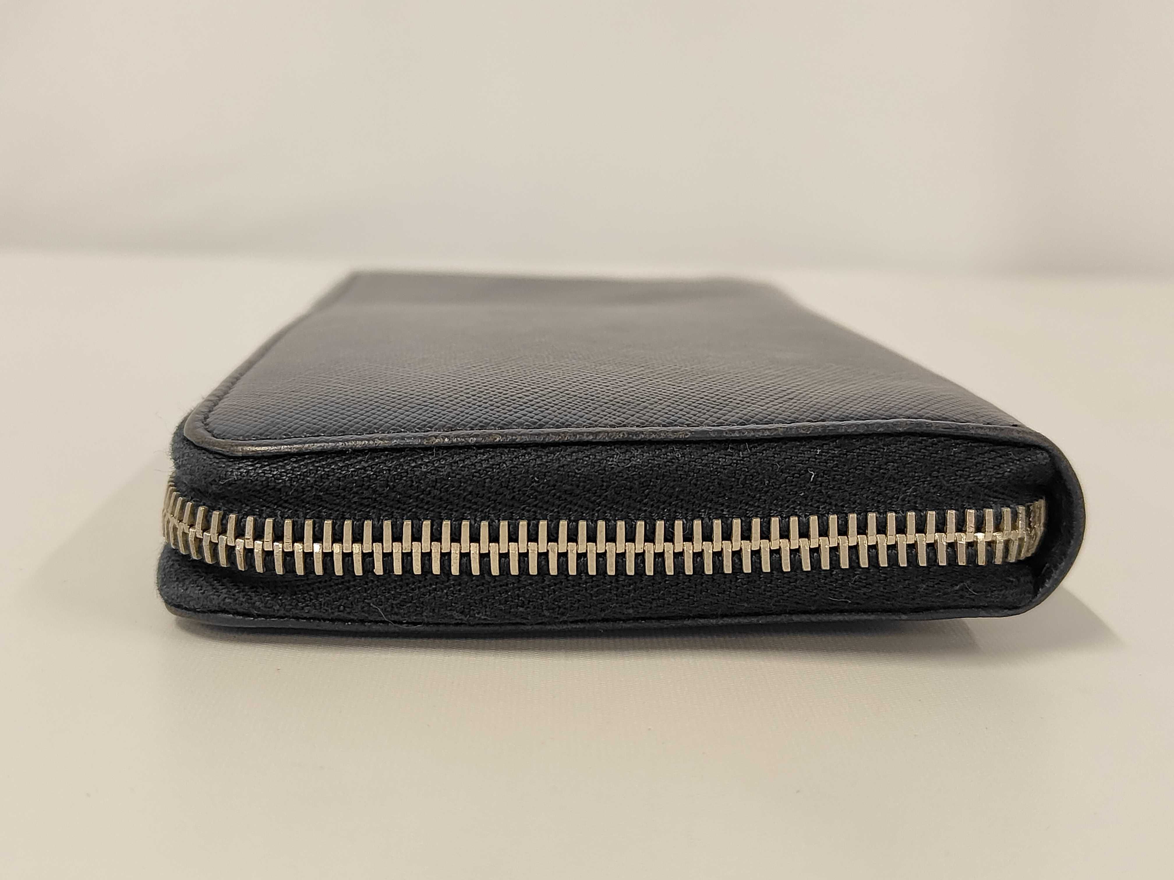 Saffiano Leather Round Zip Long Wallet Organizer — view 4