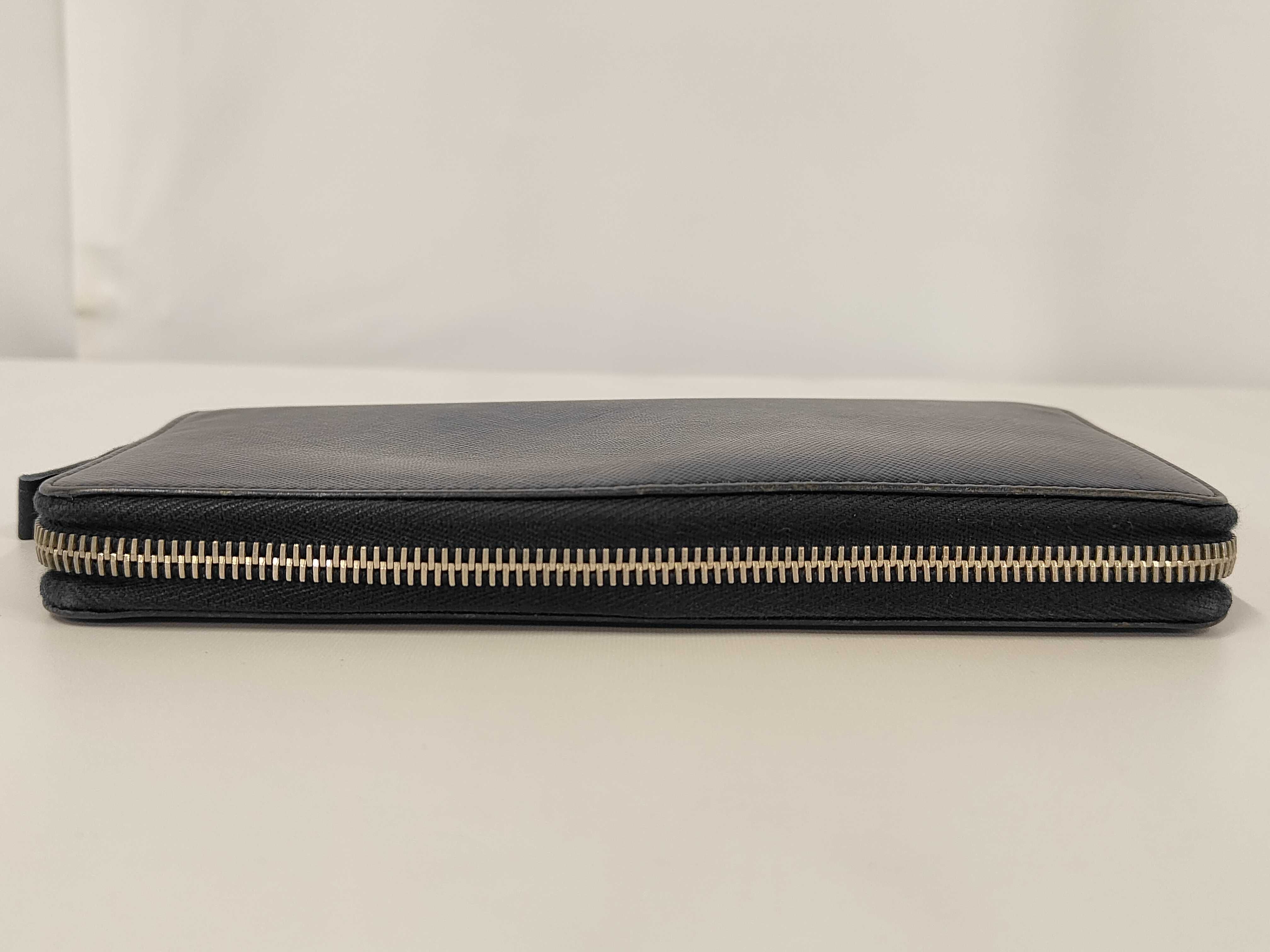 Saffiano Leather Round Zip Long Wallet Organizer — view 5