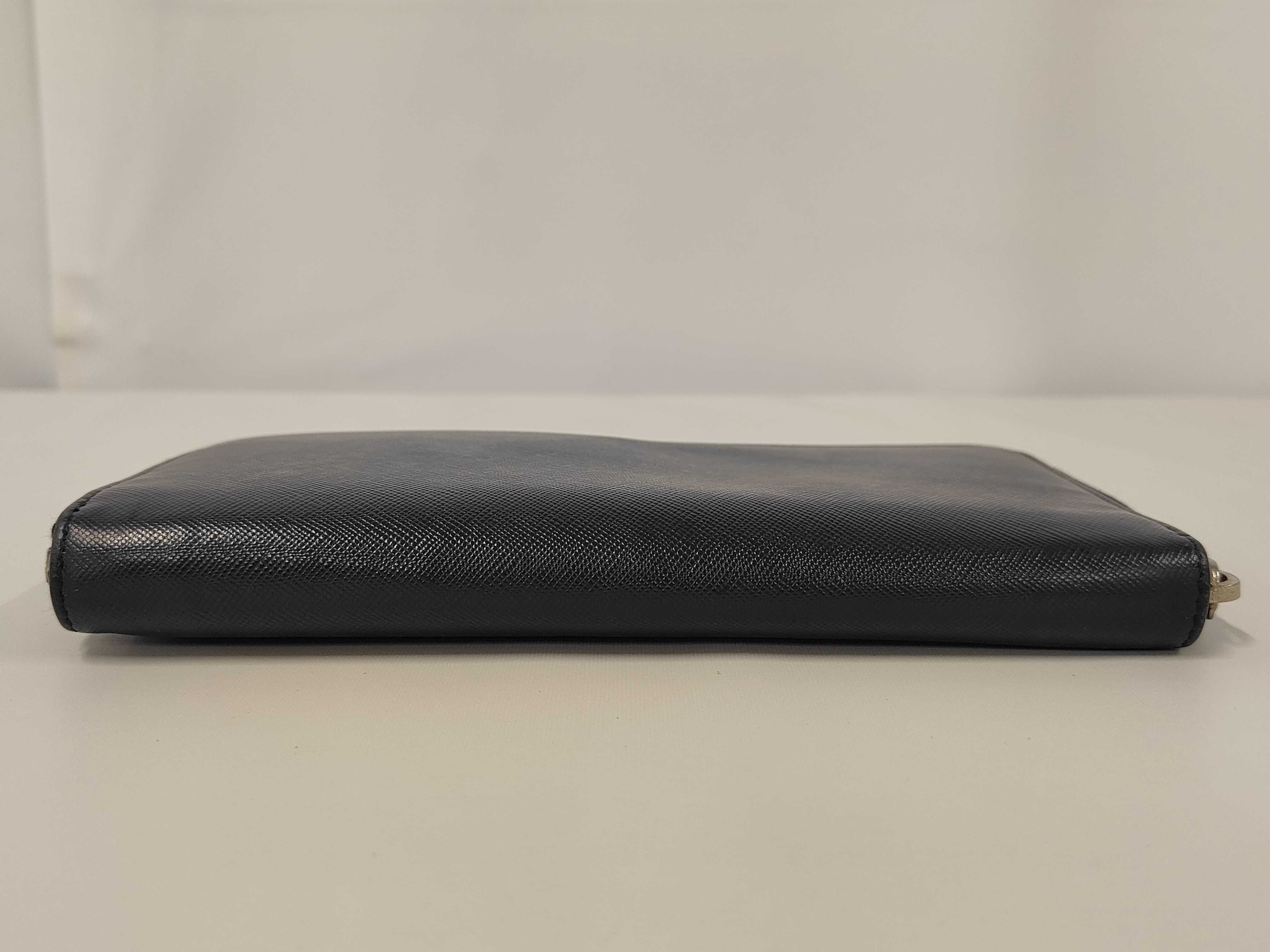 Saffiano Leather Round Zip Long Wallet Organizer — view 6
