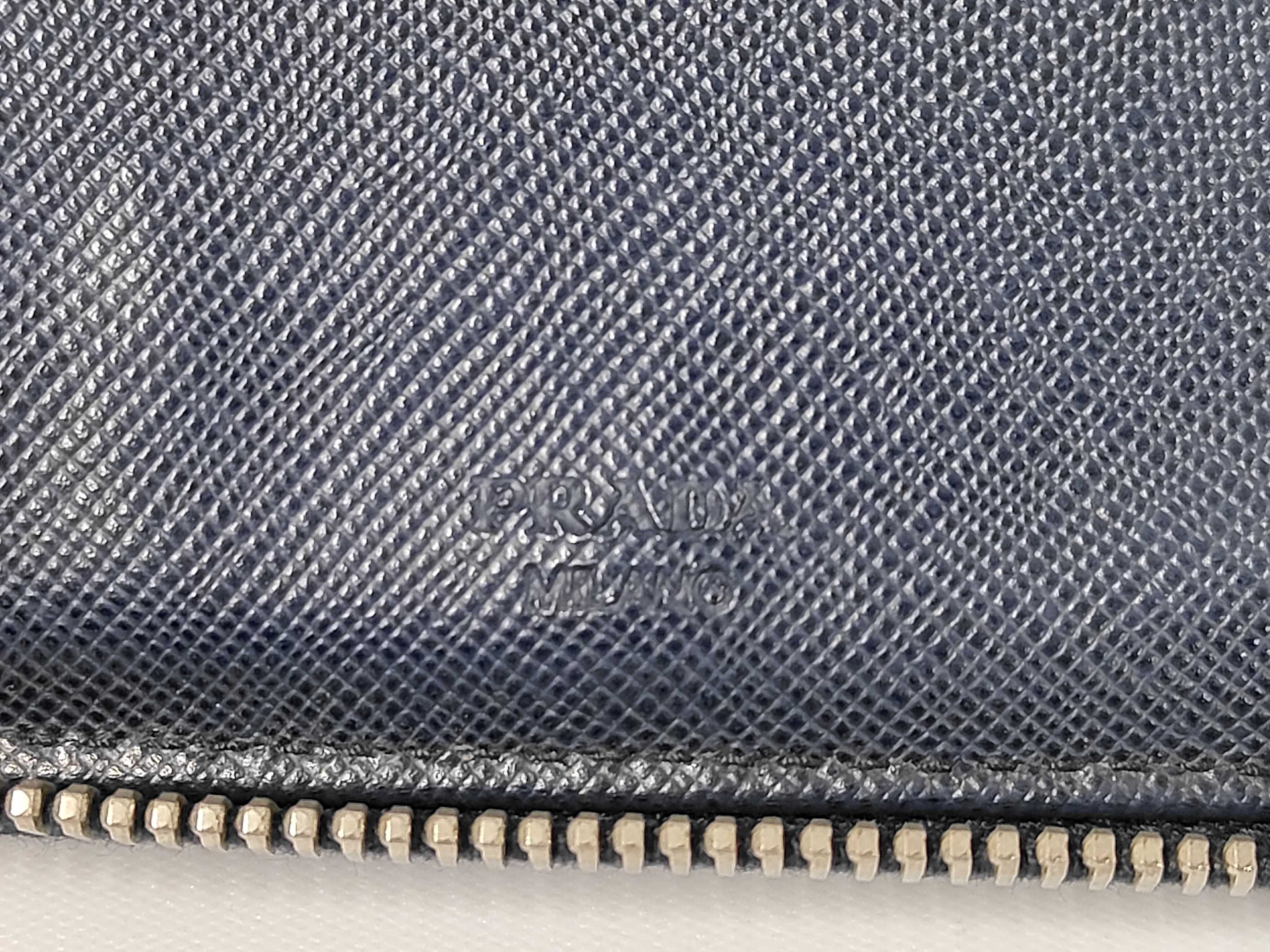 Saffiano Leather Round Zip Long Wallet Organizer — view 8
