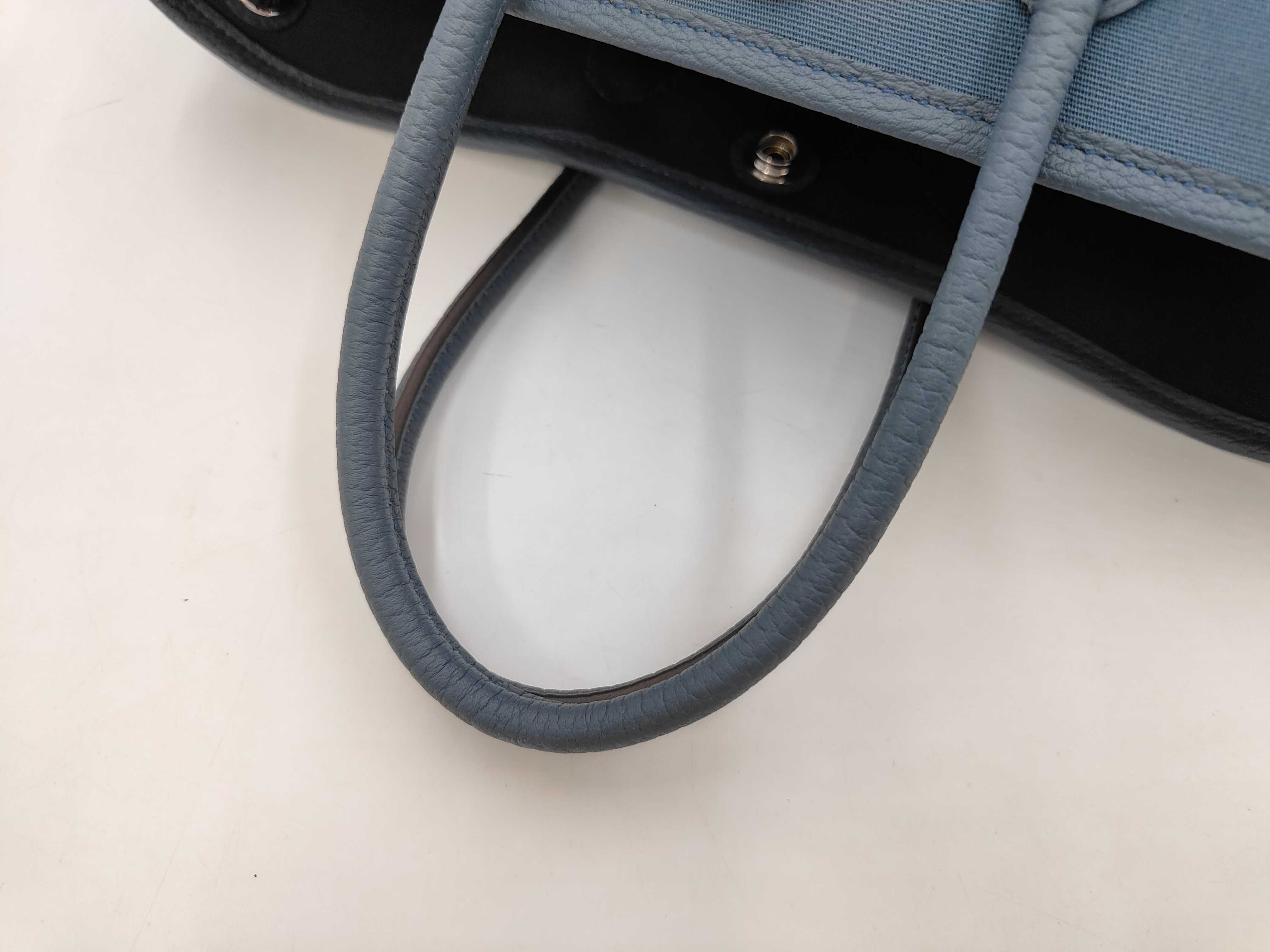 Garden Party Neo Bleu Tonpet Negonda/Toile Silver Hardware G Stamp Handbag — view 6