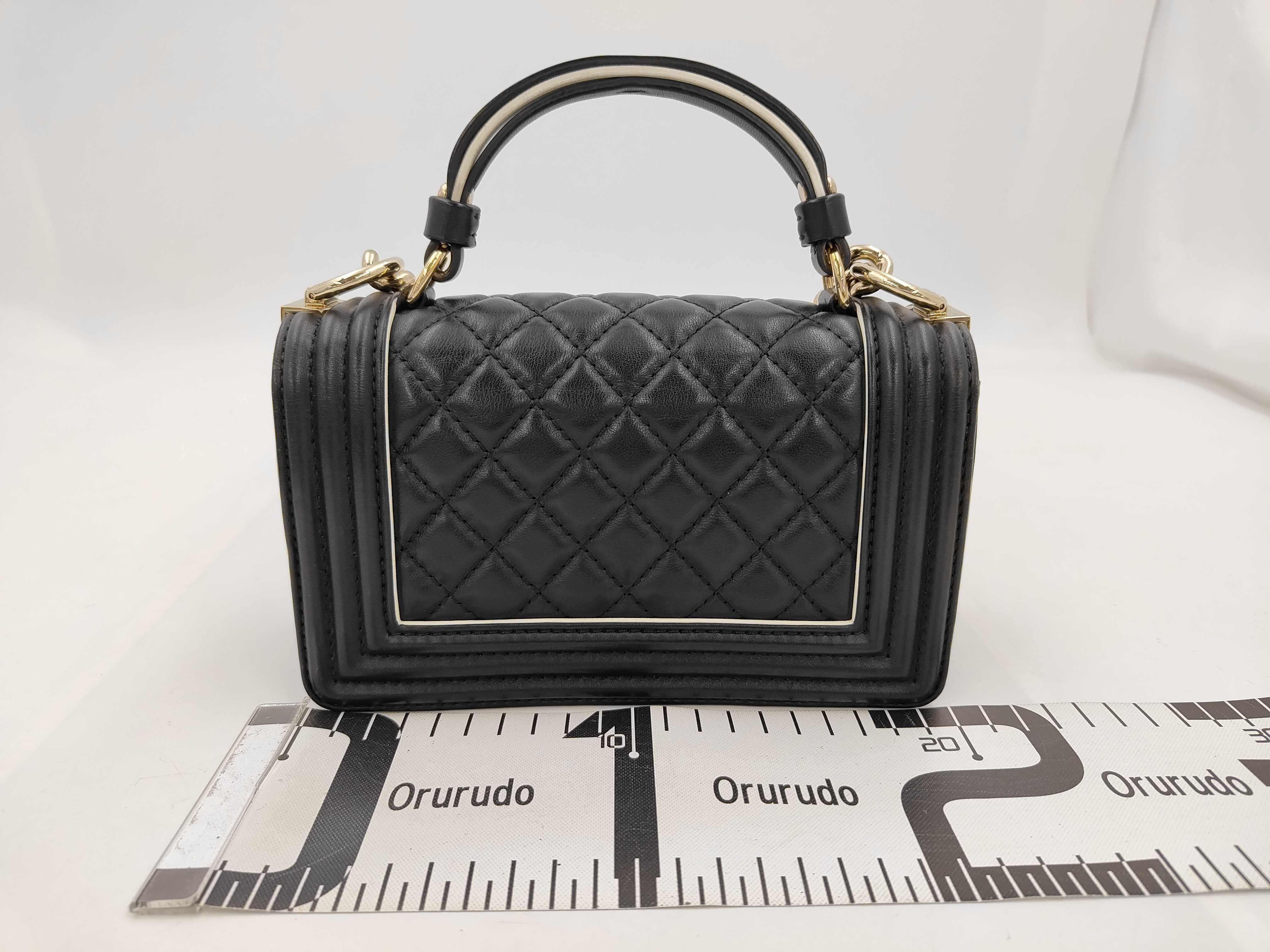 Boy Chanel Top Handle Flap 2-Way Chain Shoulder Bag, Black with Gold Hardware. — view 2
