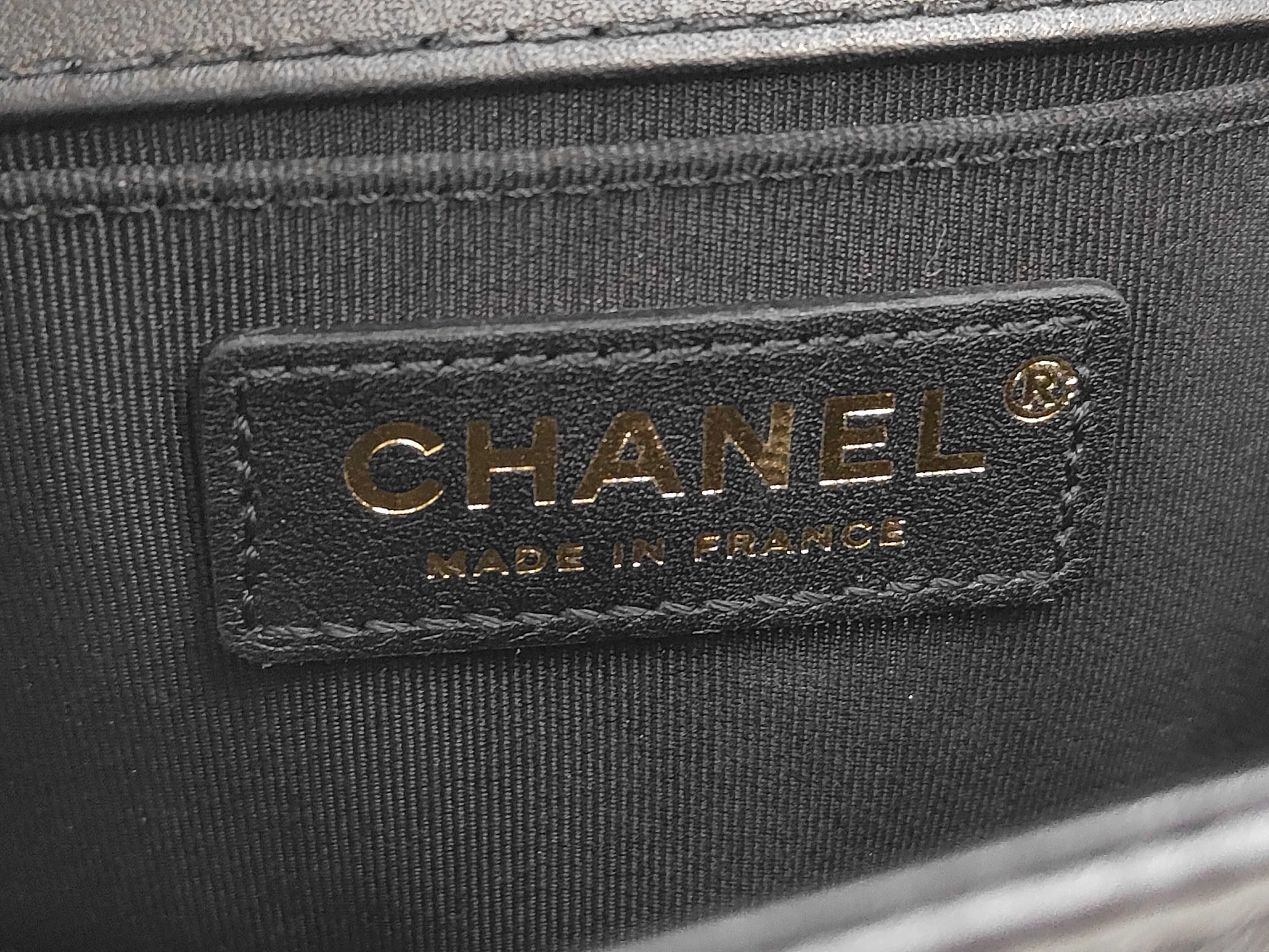 Boy Chanel Top Handle Flap 2-Way Chain Shoulder Bag, Black with Gold Hardware. — view 11