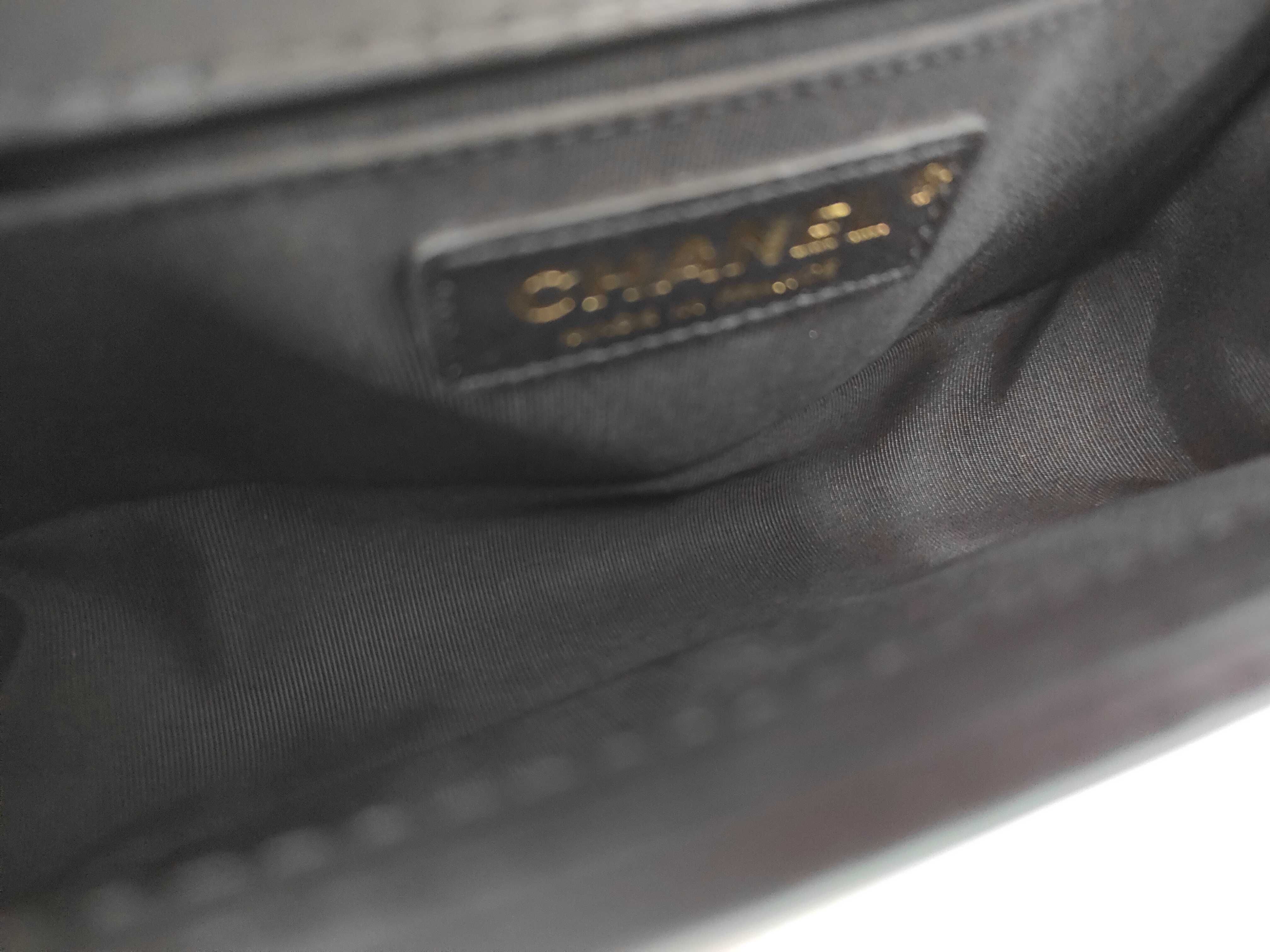 Boy Chanel Top Handle Flap 2-Way Chain Shoulder Bag, Black with Gold Hardware. — view 10