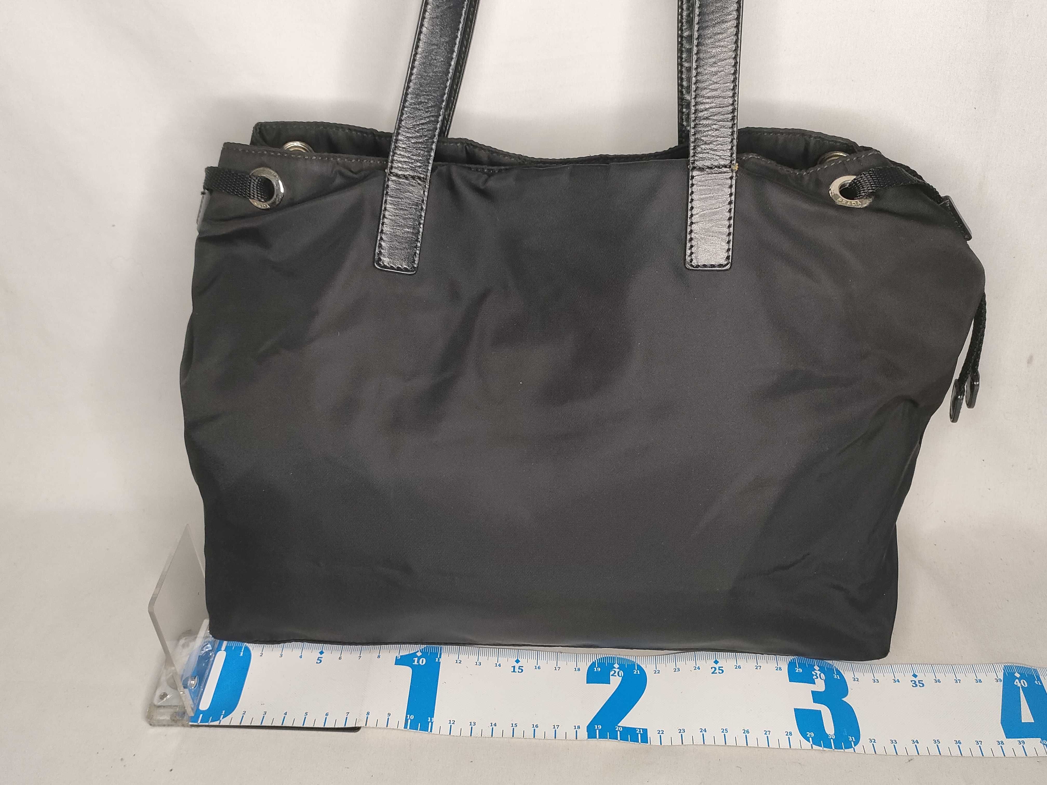 Nylon Prada Nylon x Leather Mini Boston Handbag Black Handbag — view 2