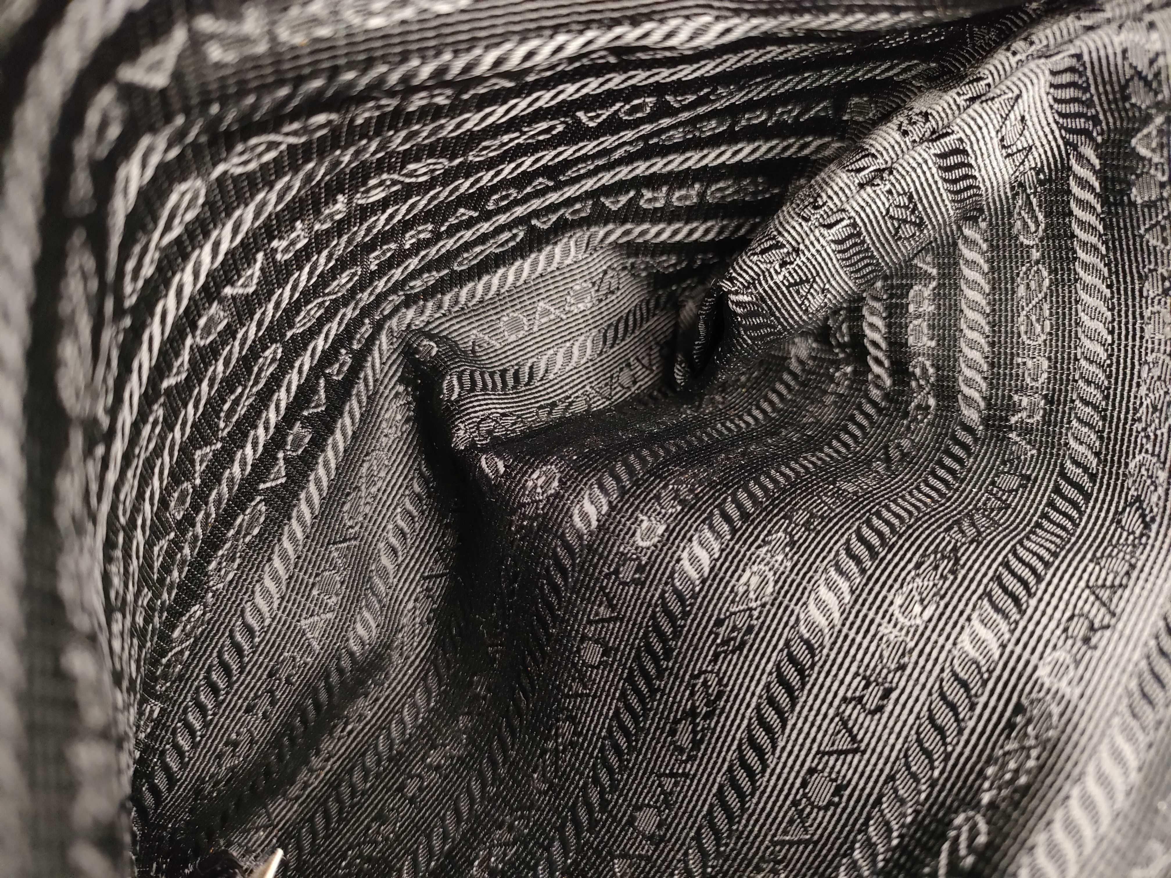 Nylon Prada Nylon x Leather Mini Boston Handbag Black Handbag — view 11