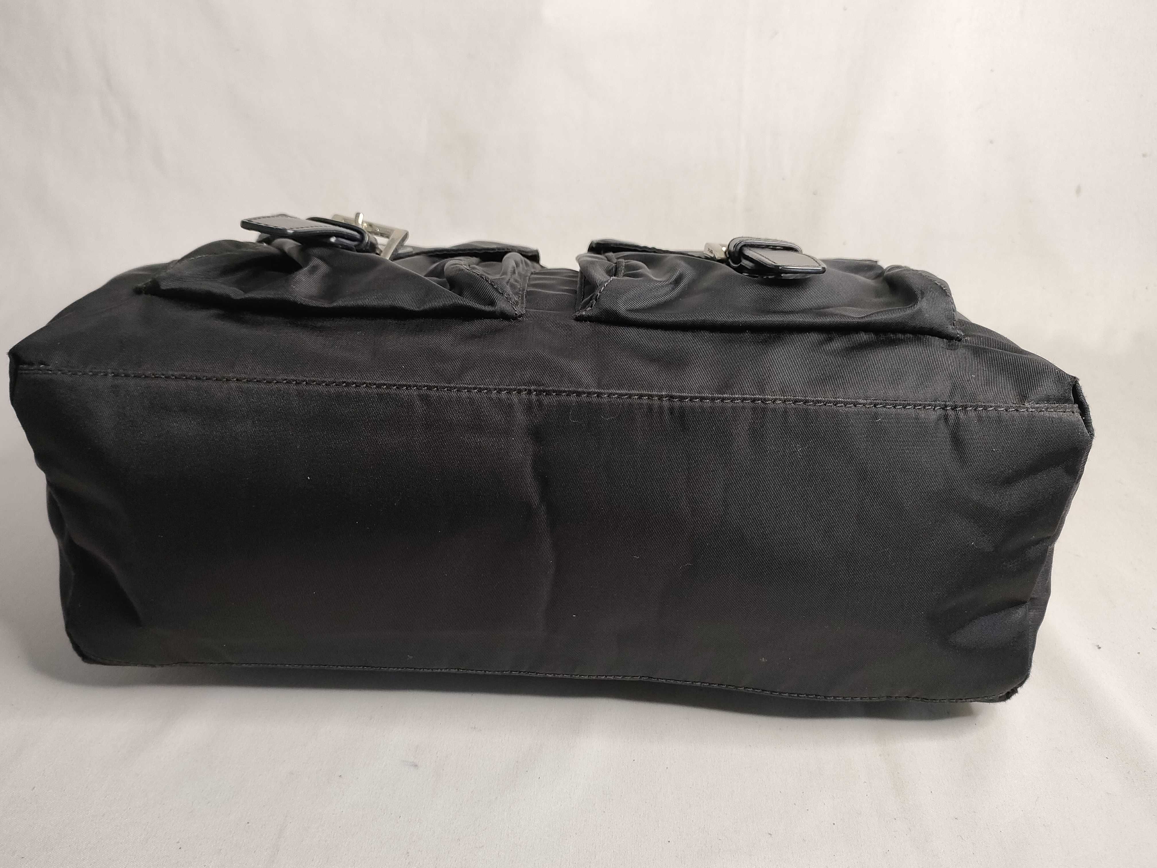 Nylon Prada Nylon x Leather Mini Boston Handbag Black Handbag — view 7