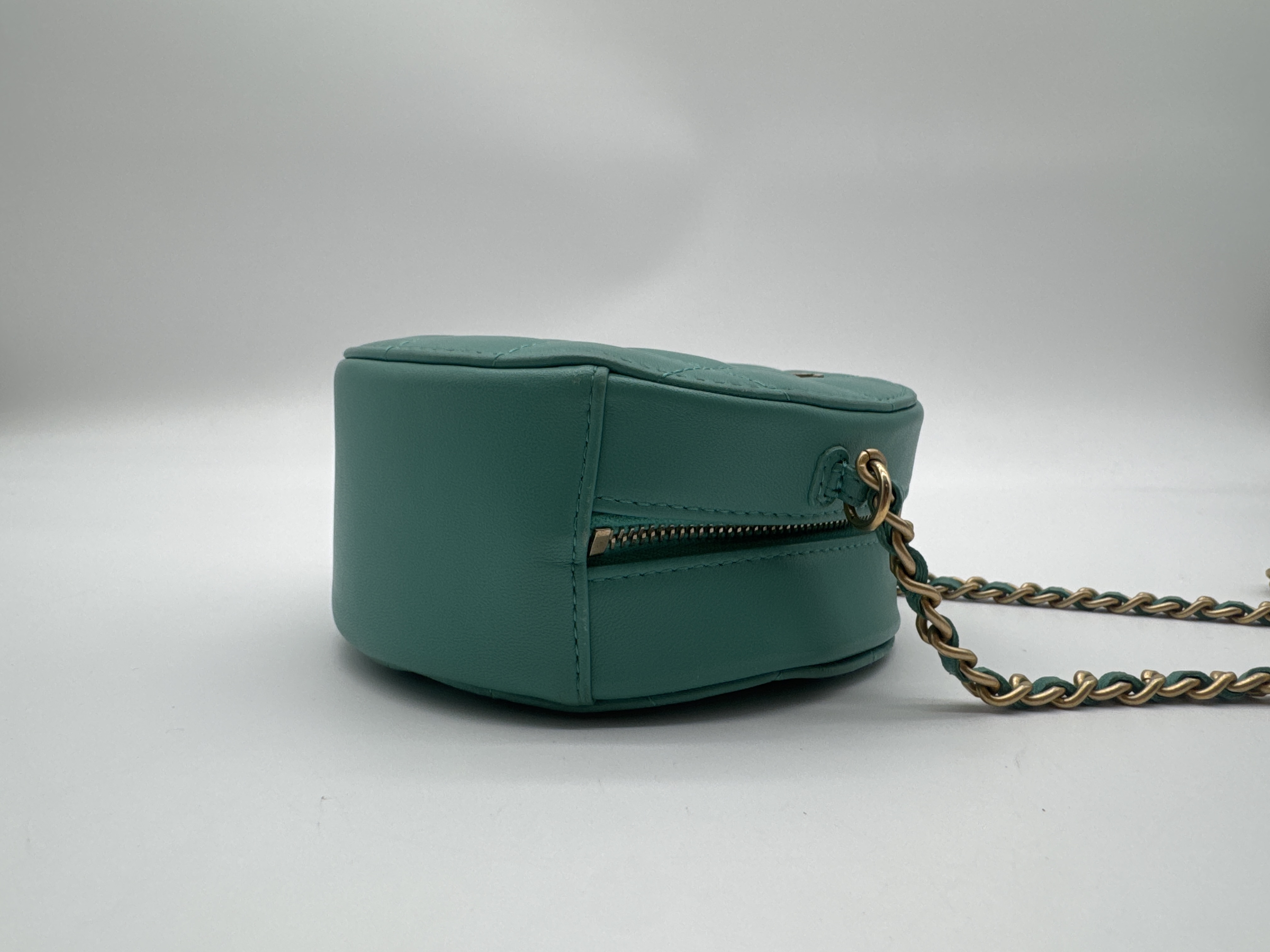 Lambskin Round Matelassé Shoulder Bag — view 3
