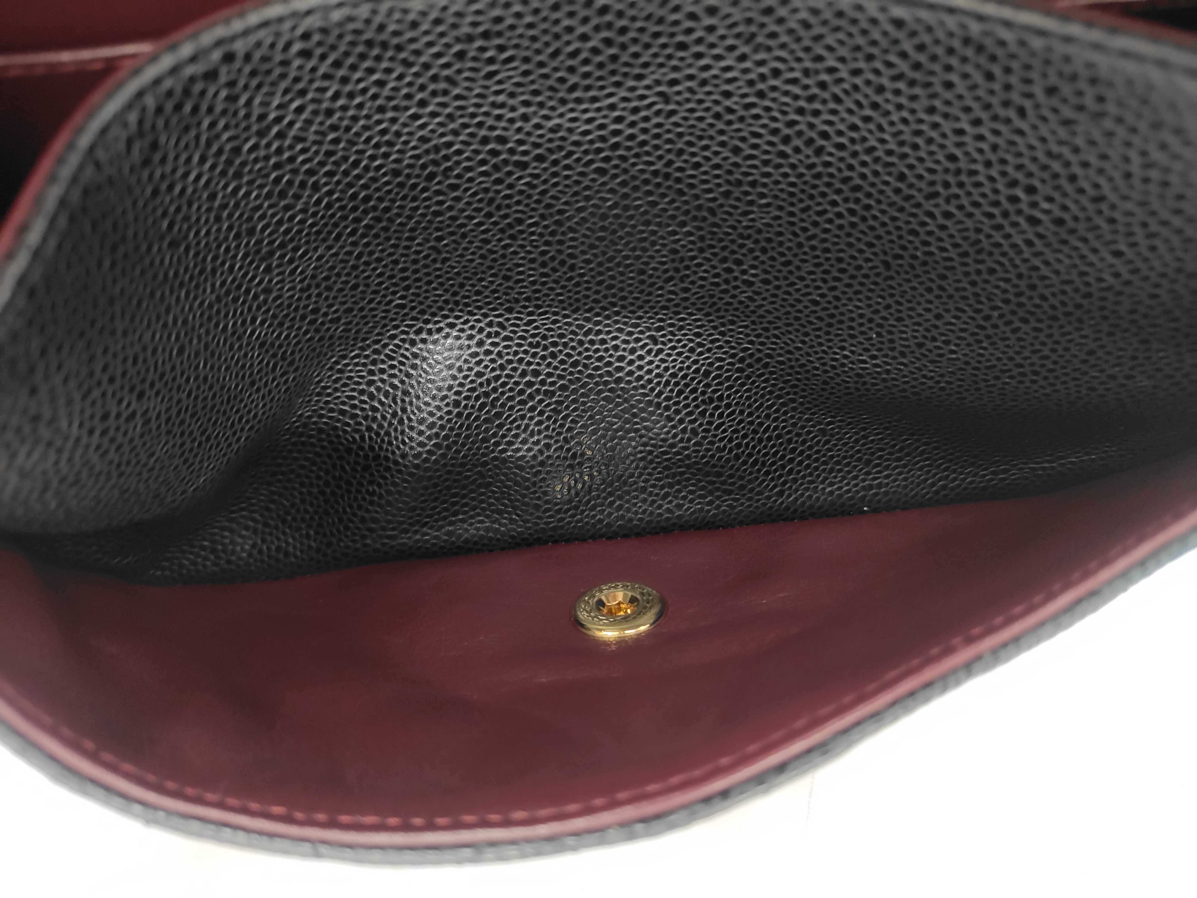 Matelassé 25 Double Flap Caviar Black Chain Shoulder Bag — view 9