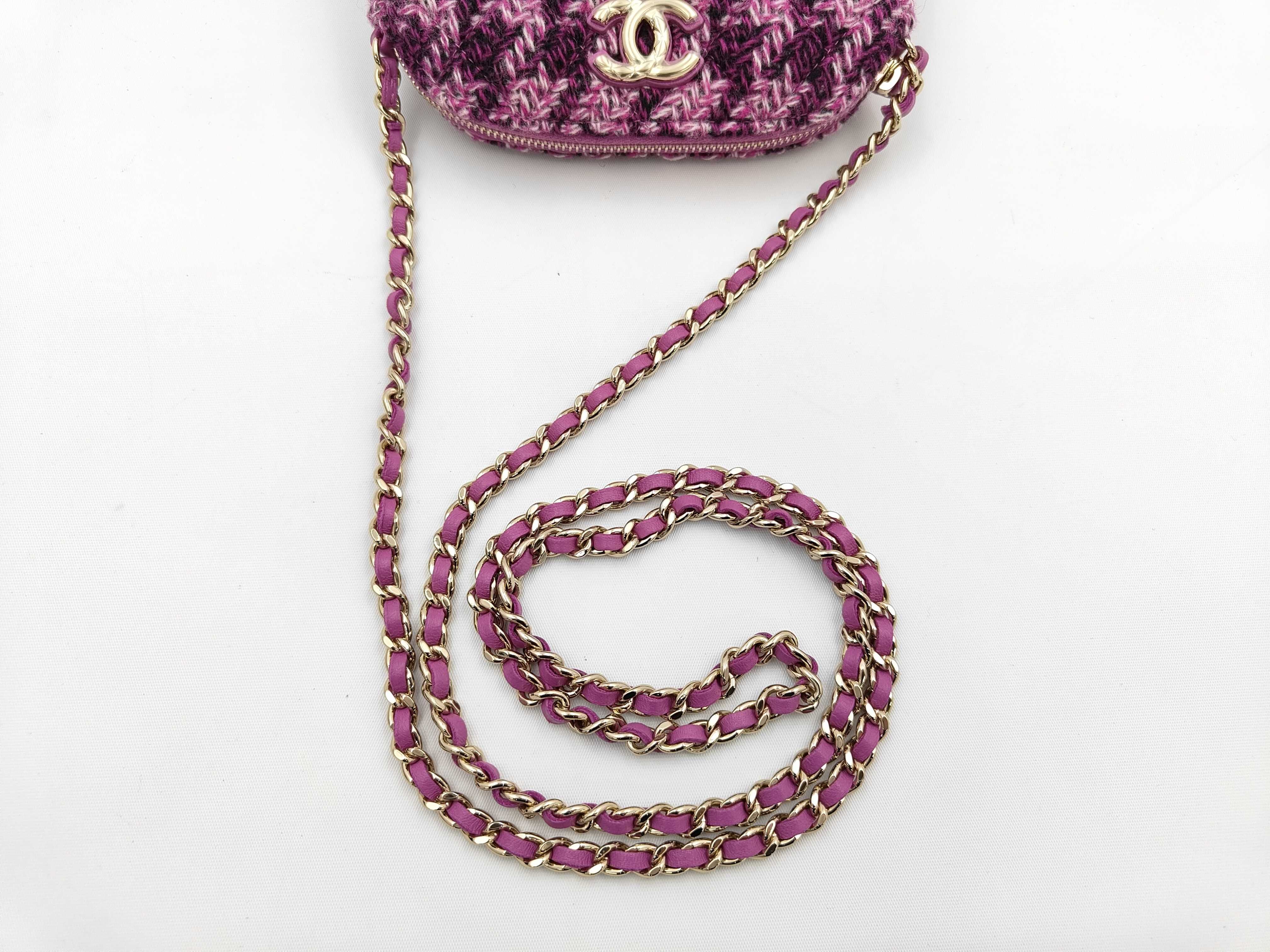 Tweed Shoulder Bag with IC Chip — view 3