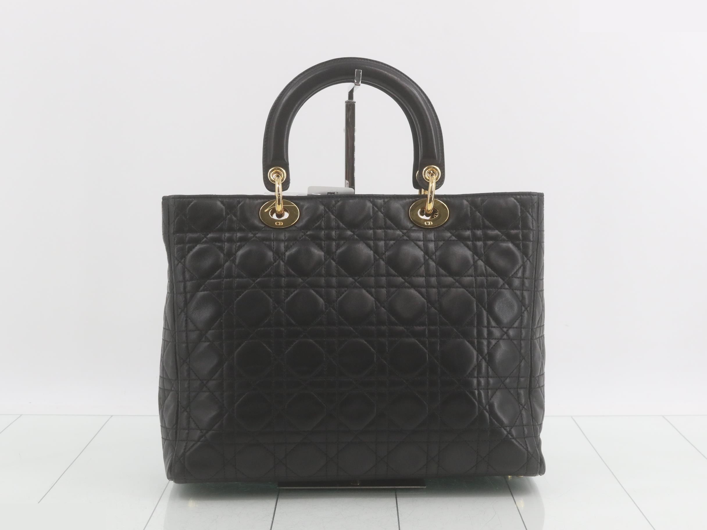 Lady Dior Cannage Leather Handbag (2-way) — view 2