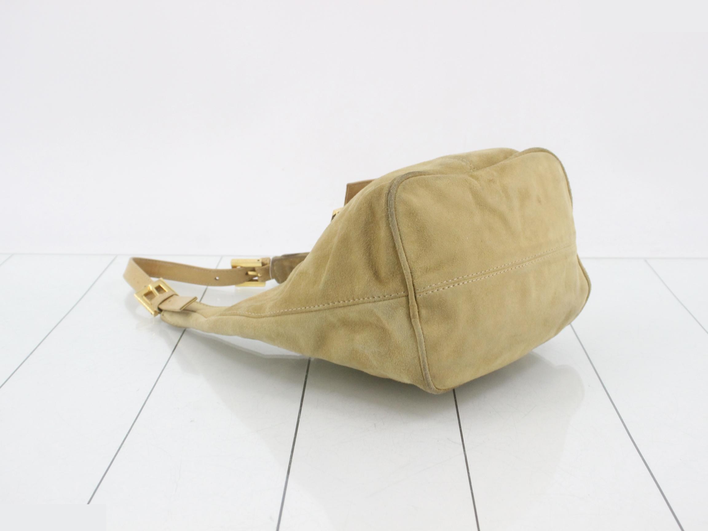 Mamma Bucket Suede Beige Shoulder Bag — view 5