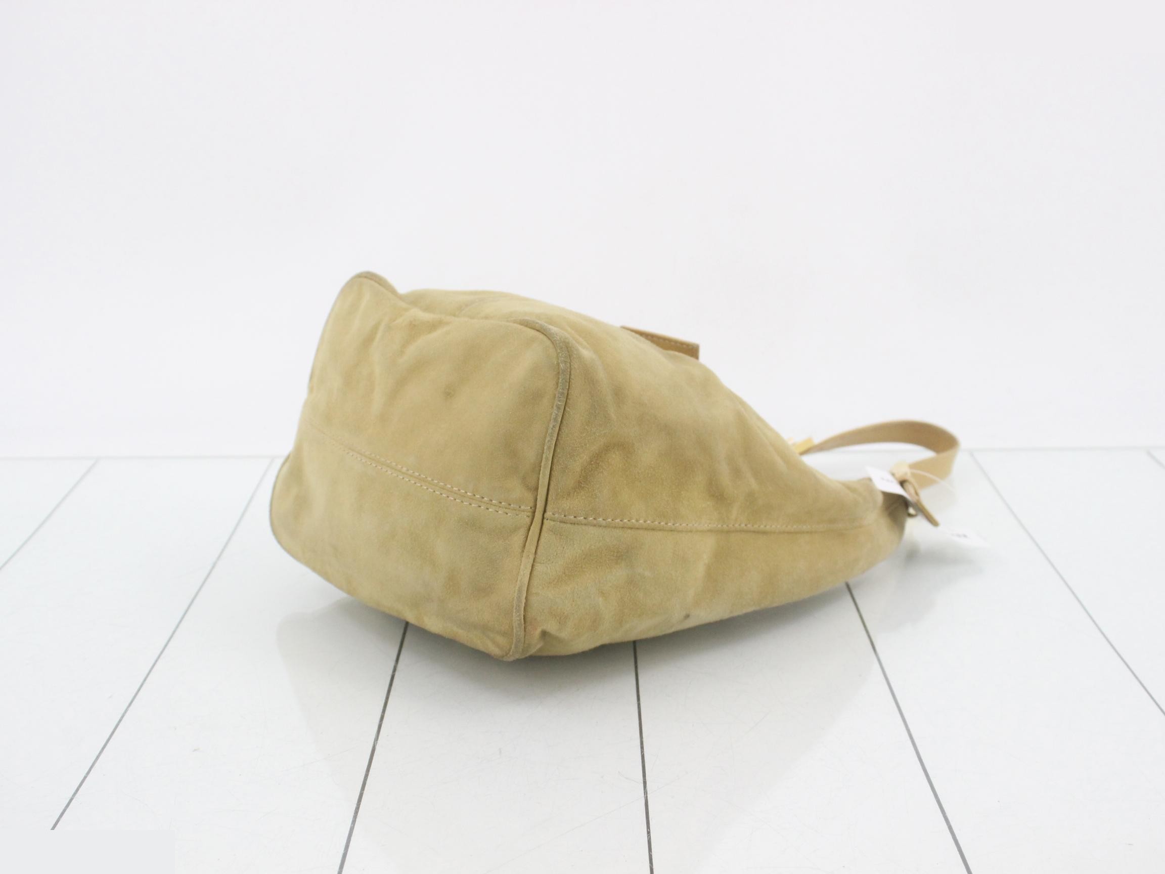 Mamma Bucket Suede Beige Shoulder Bag — view 6