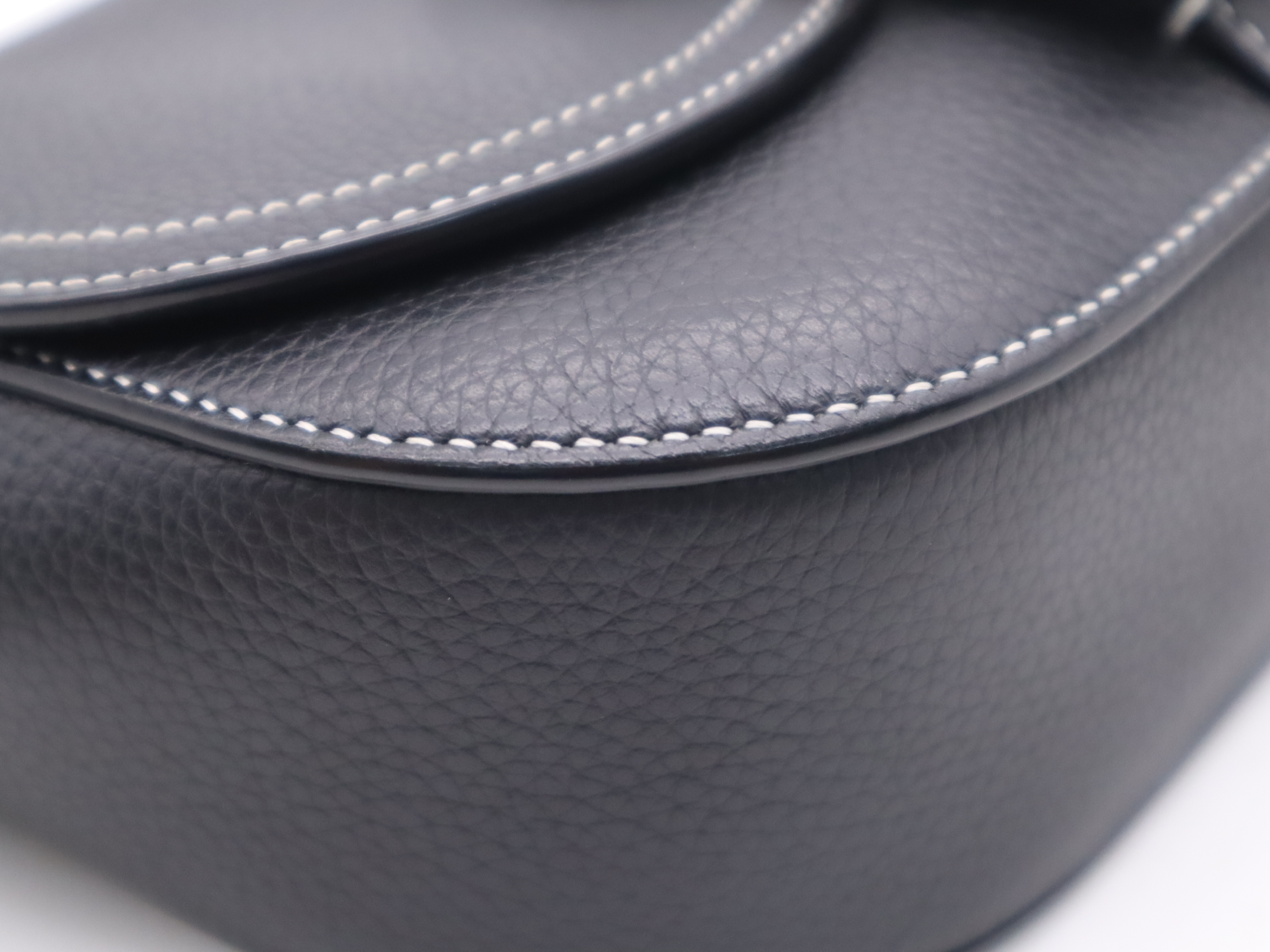 1ADPO049YKK H00N Leather Messenger Bag Small Saddle Black Shoulder Bag — view 10