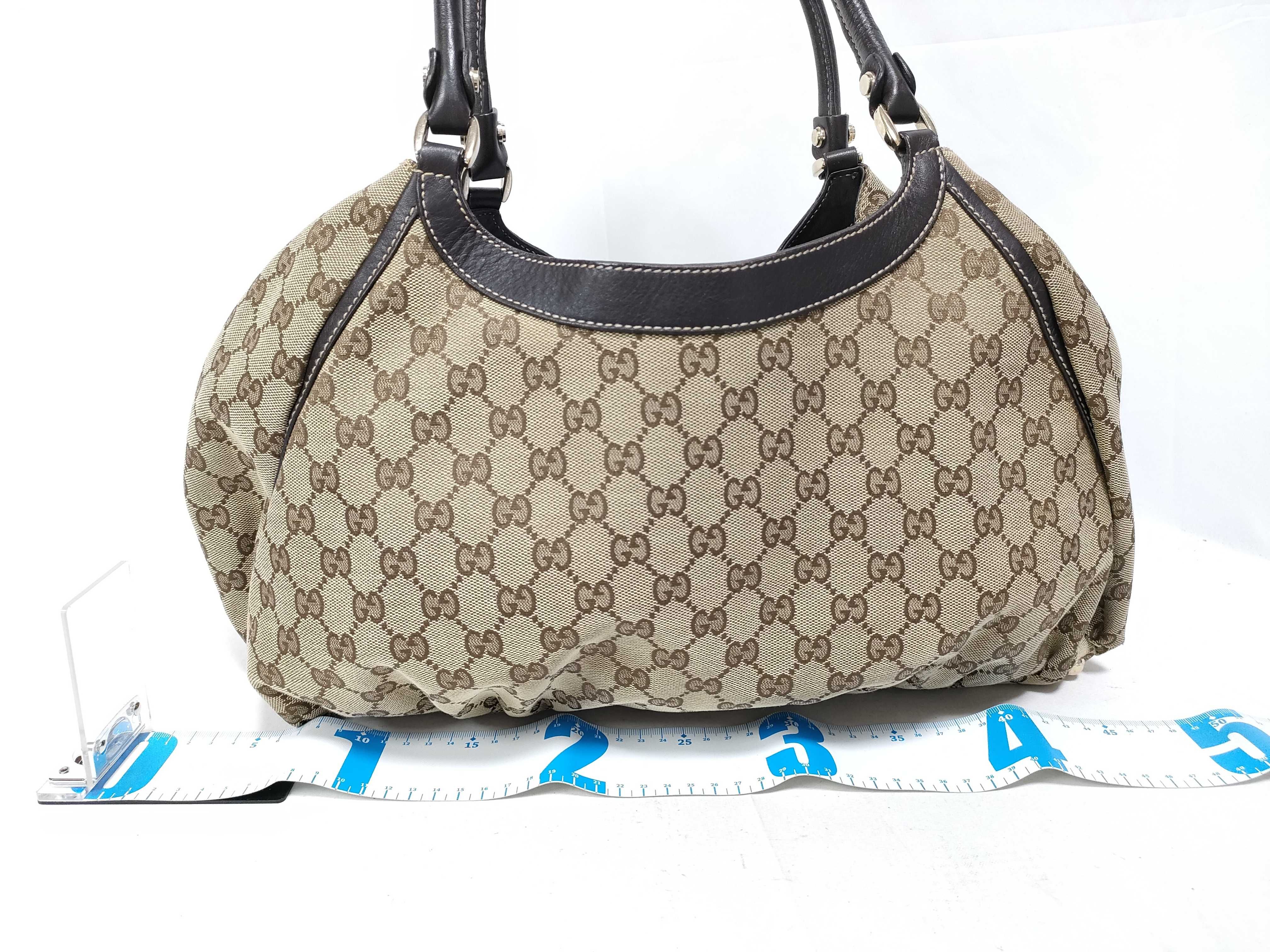 Brown GG Canvas Vintage D-Buckle Single-Shoulder Bag — view 2