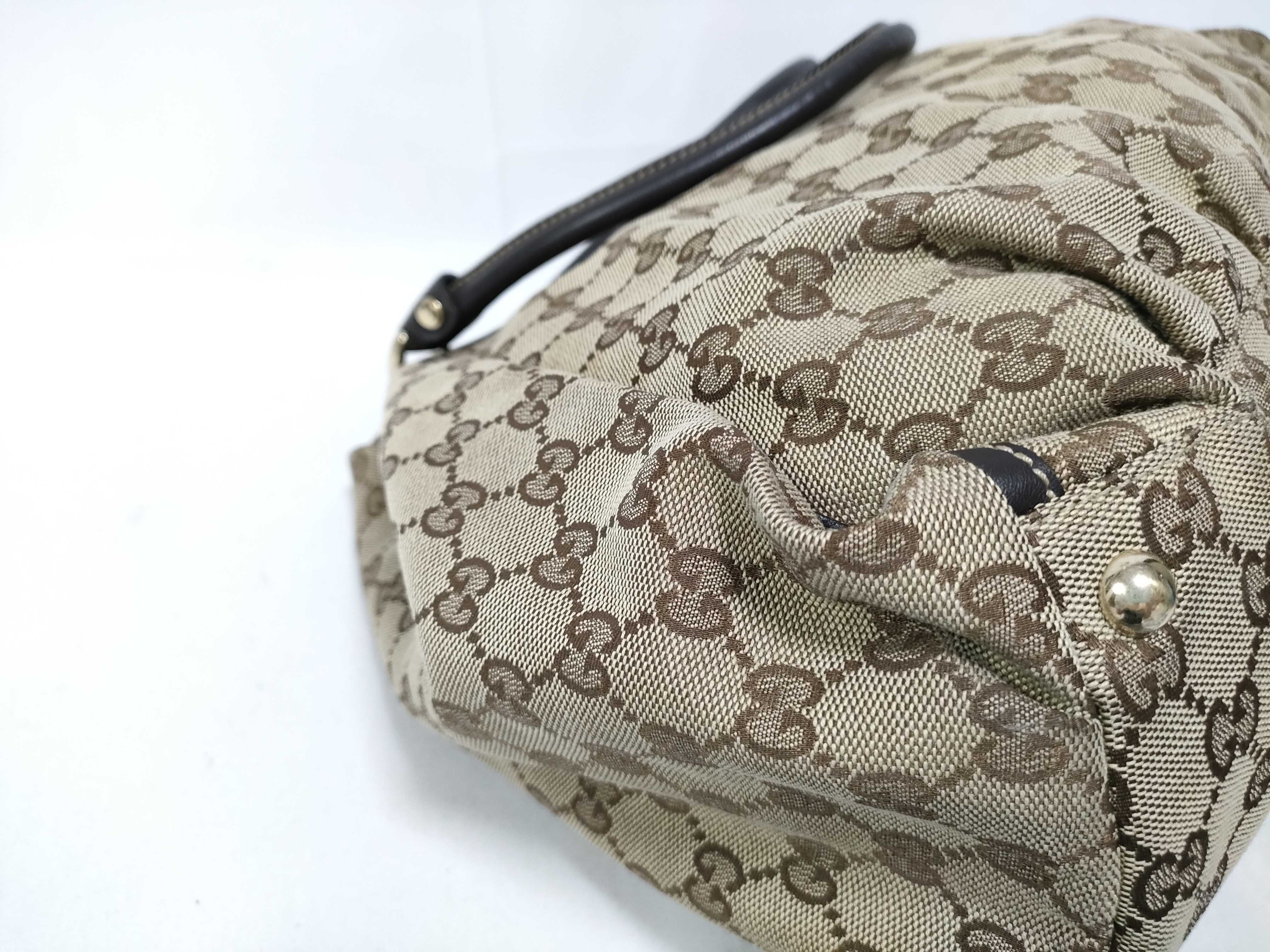 Brown GG Canvas Vintage D-Buckle Single-Shoulder Bag — view 5