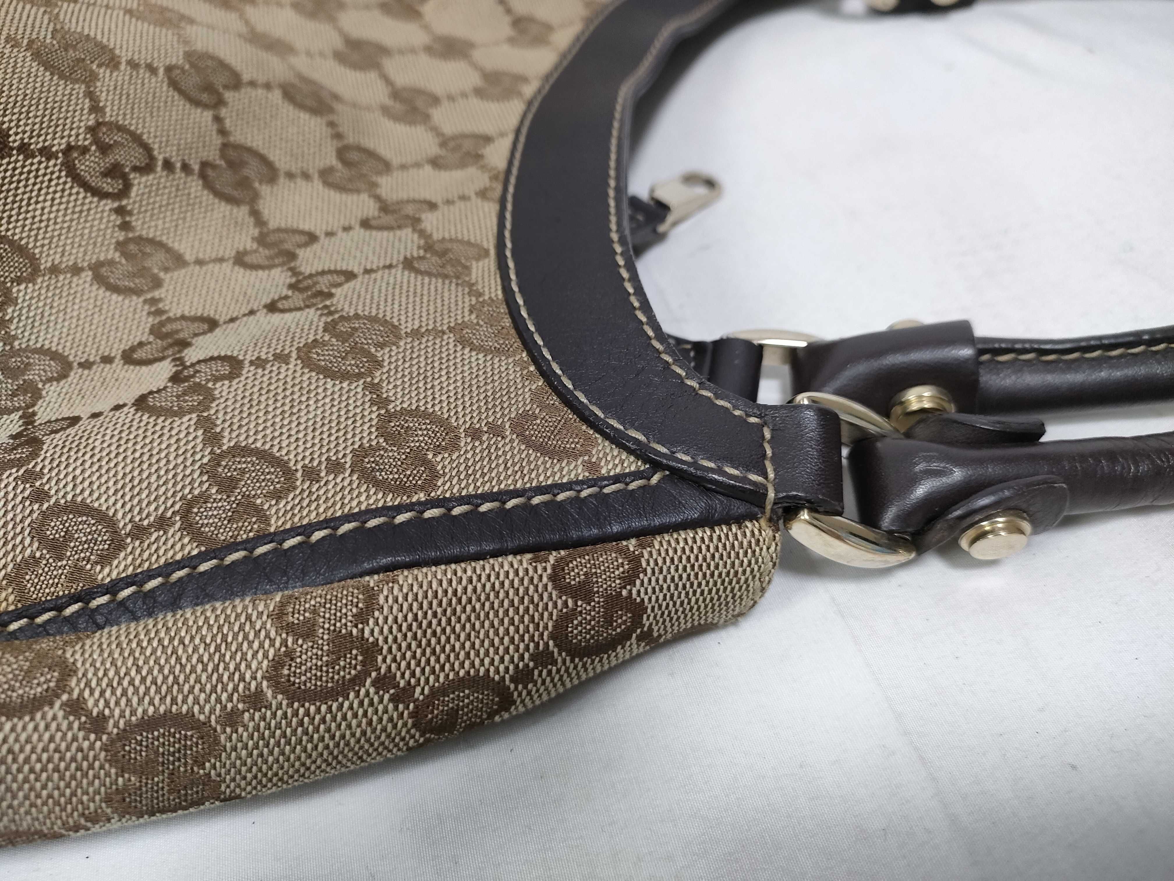 Brown GG Canvas Vintage D-Buckle Single-Shoulder Bag — view 7