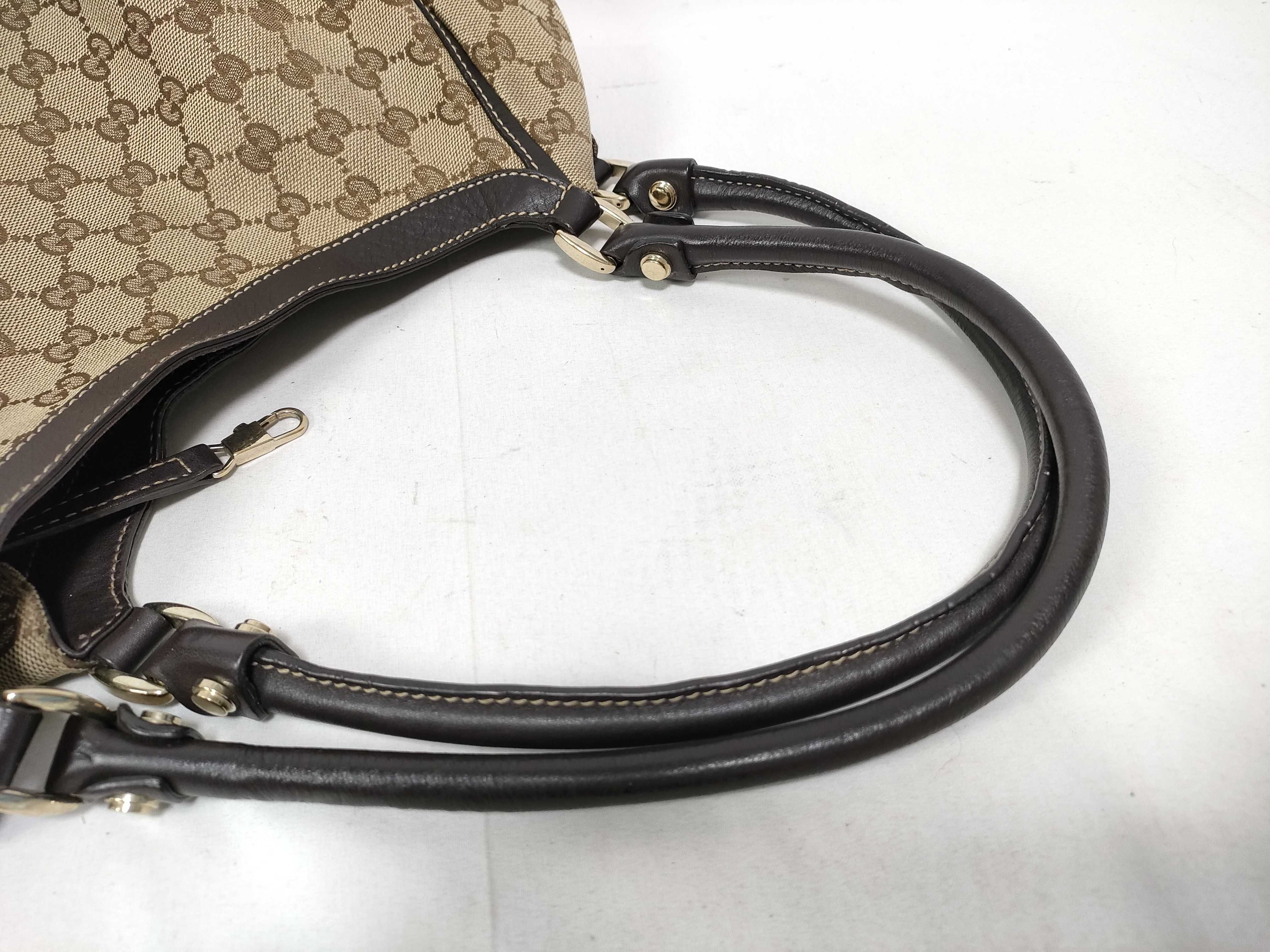 Brown GG Canvas Vintage D-Buckle Single-Shoulder Bag — view 9