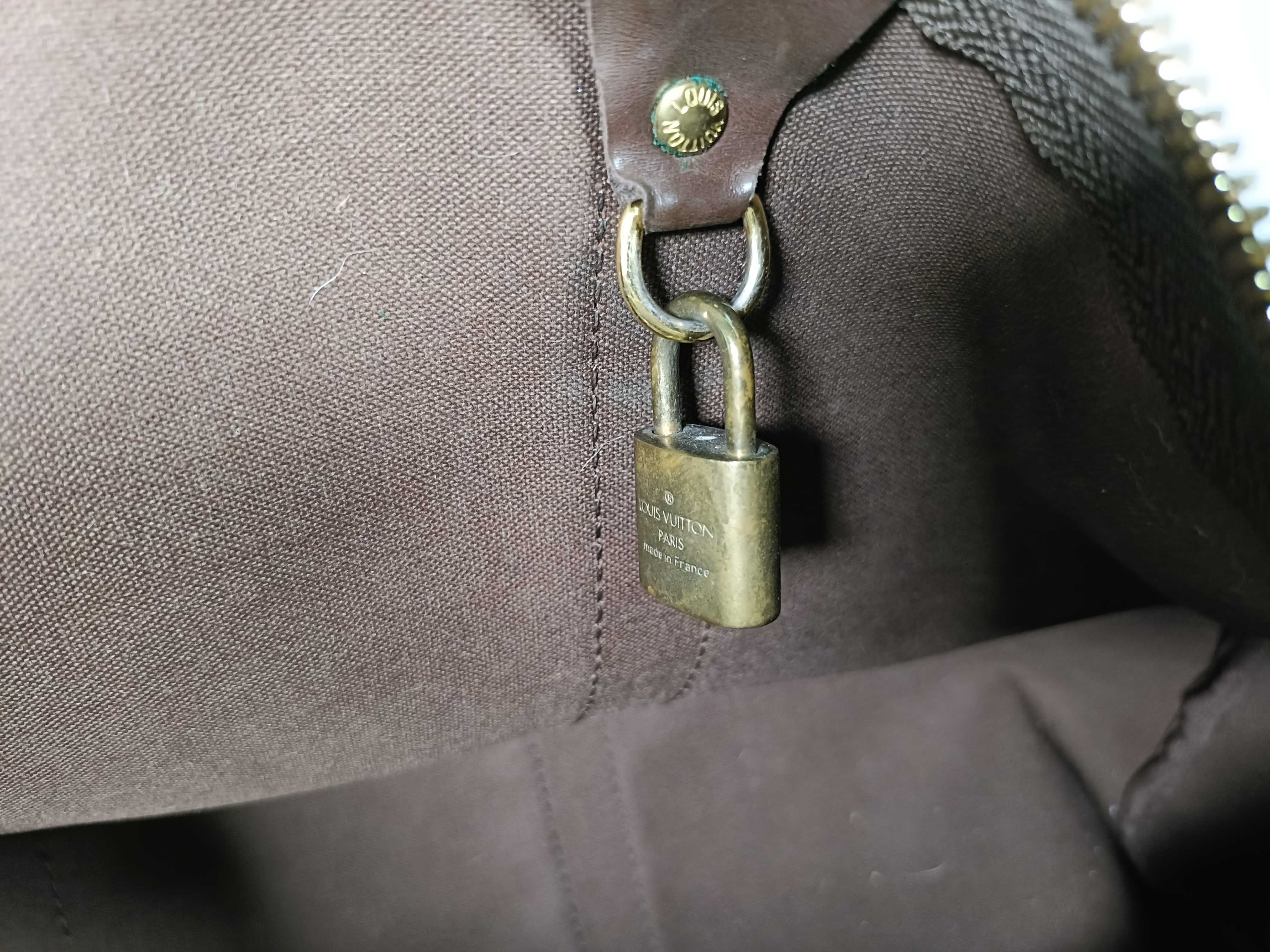 PH- Damier Ebene Bandouliere Keepall 55 Travel Bag Brown Canvas Boston Bag — view 13