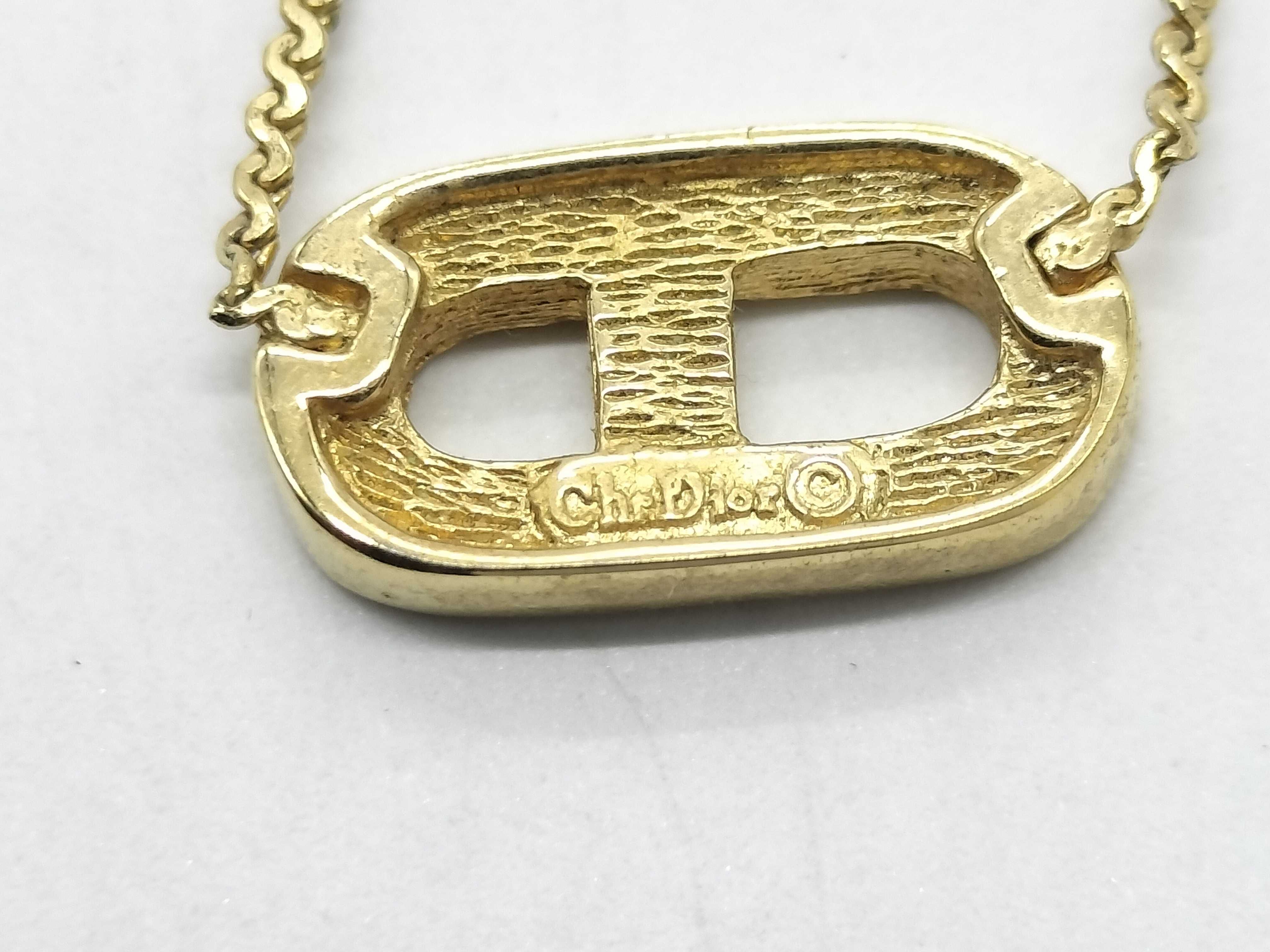 CD logo gold accessory necklace — view 4
