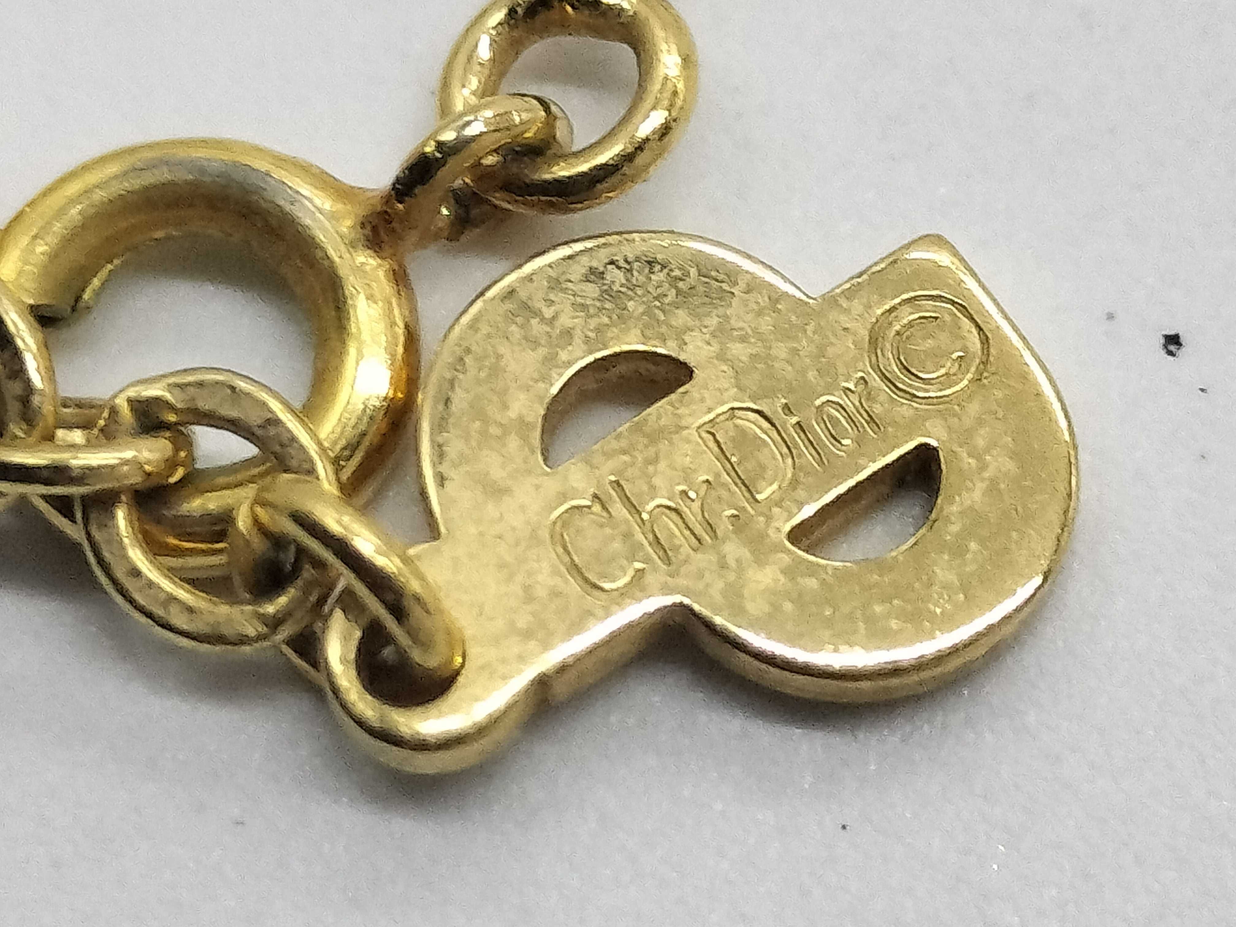 CD logo gold accessory necklace — view 7