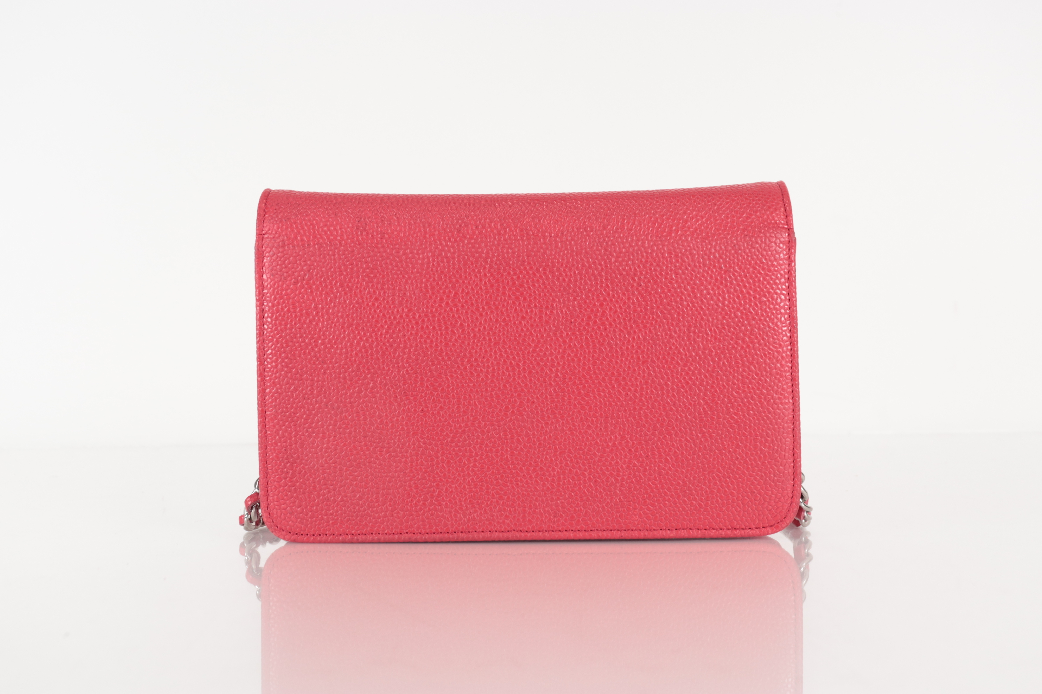 Large Coco Caviar Chain Wallet, Serial Number 19, Pink Shoulder Bag — view 3
