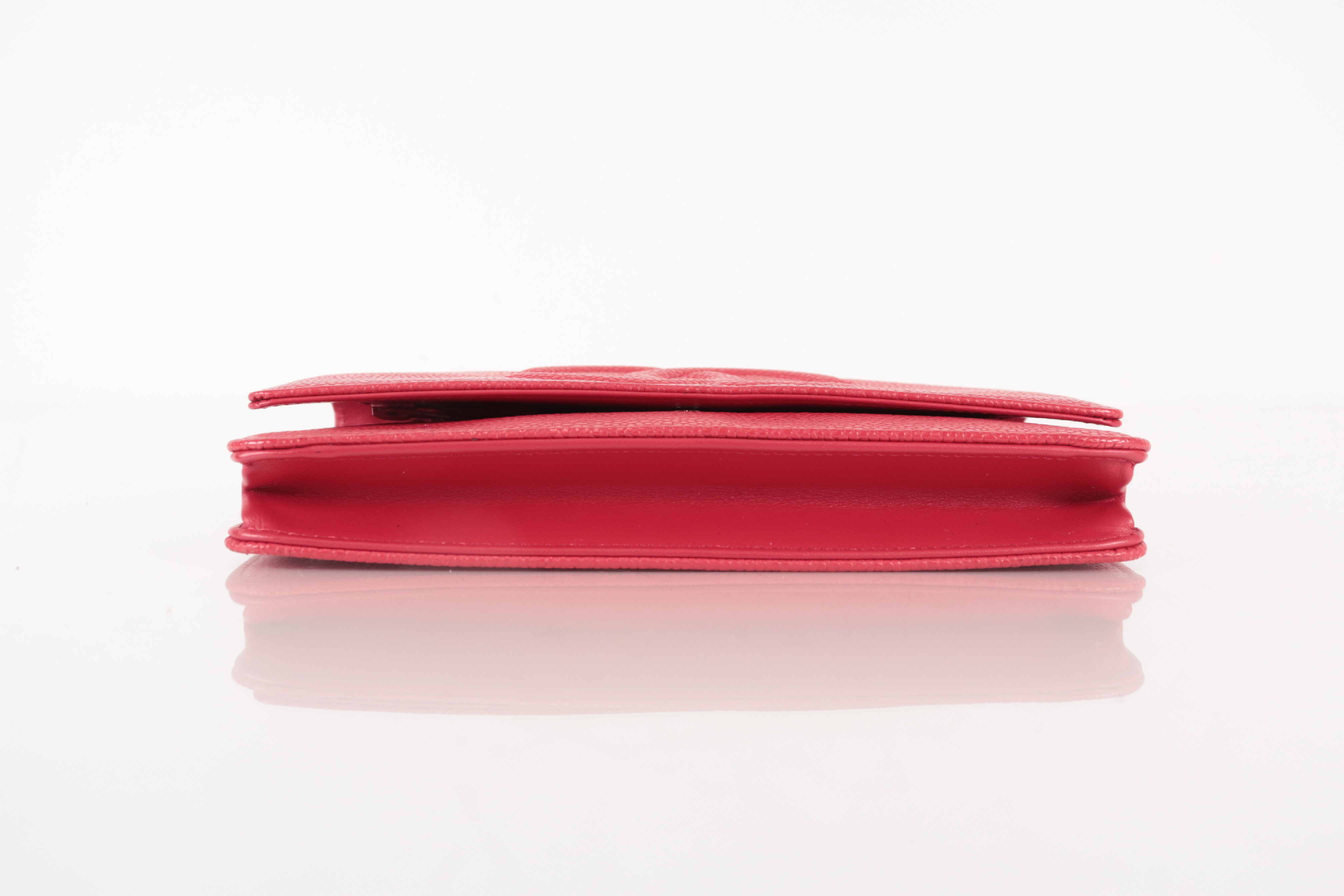 Large Coco Caviar Chain Wallet, Serial Number 19, Pink Shoulder Bag — view 7