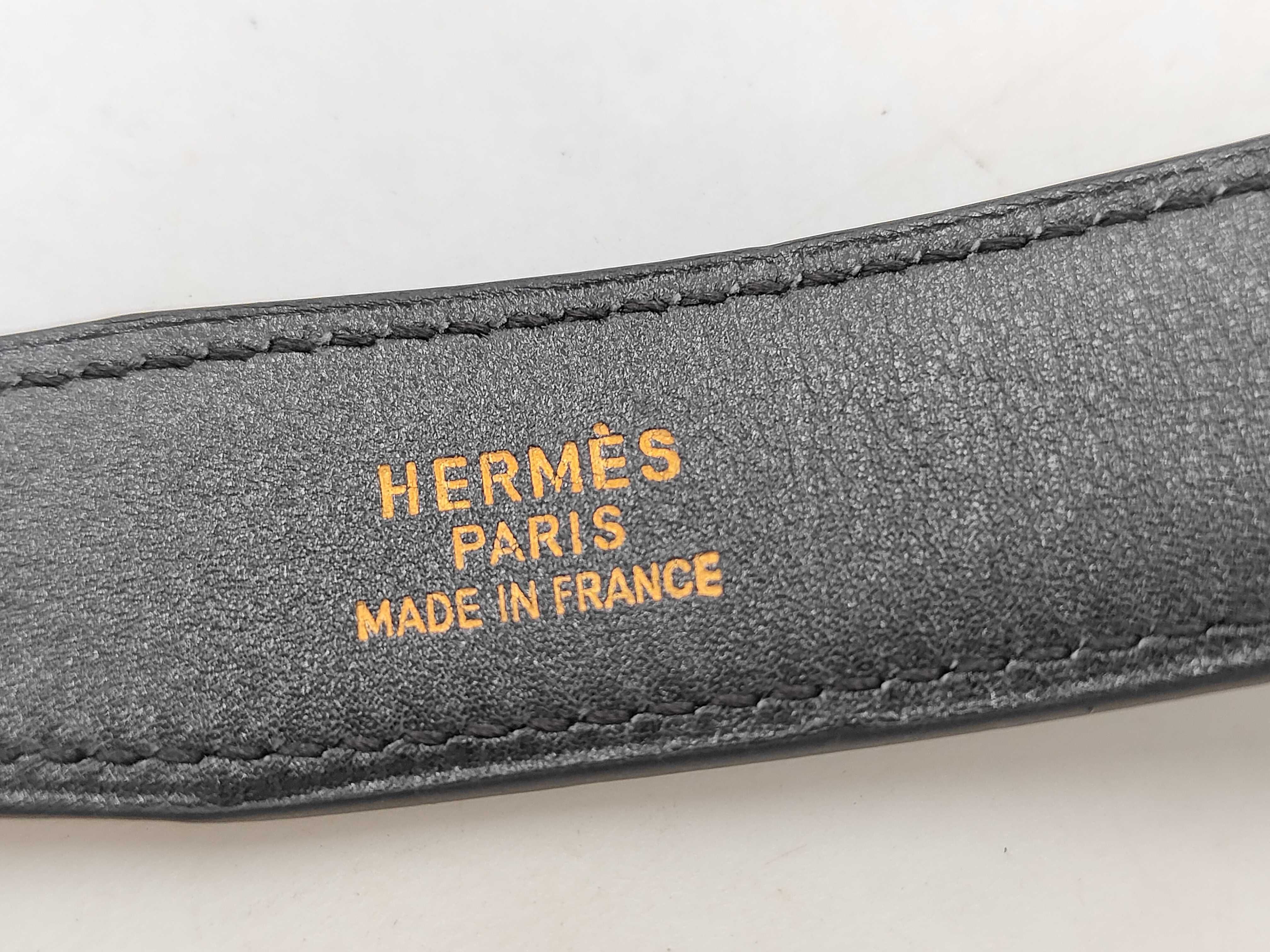 Constance H-buckle Gold hardware Black H-logo belt — view 6