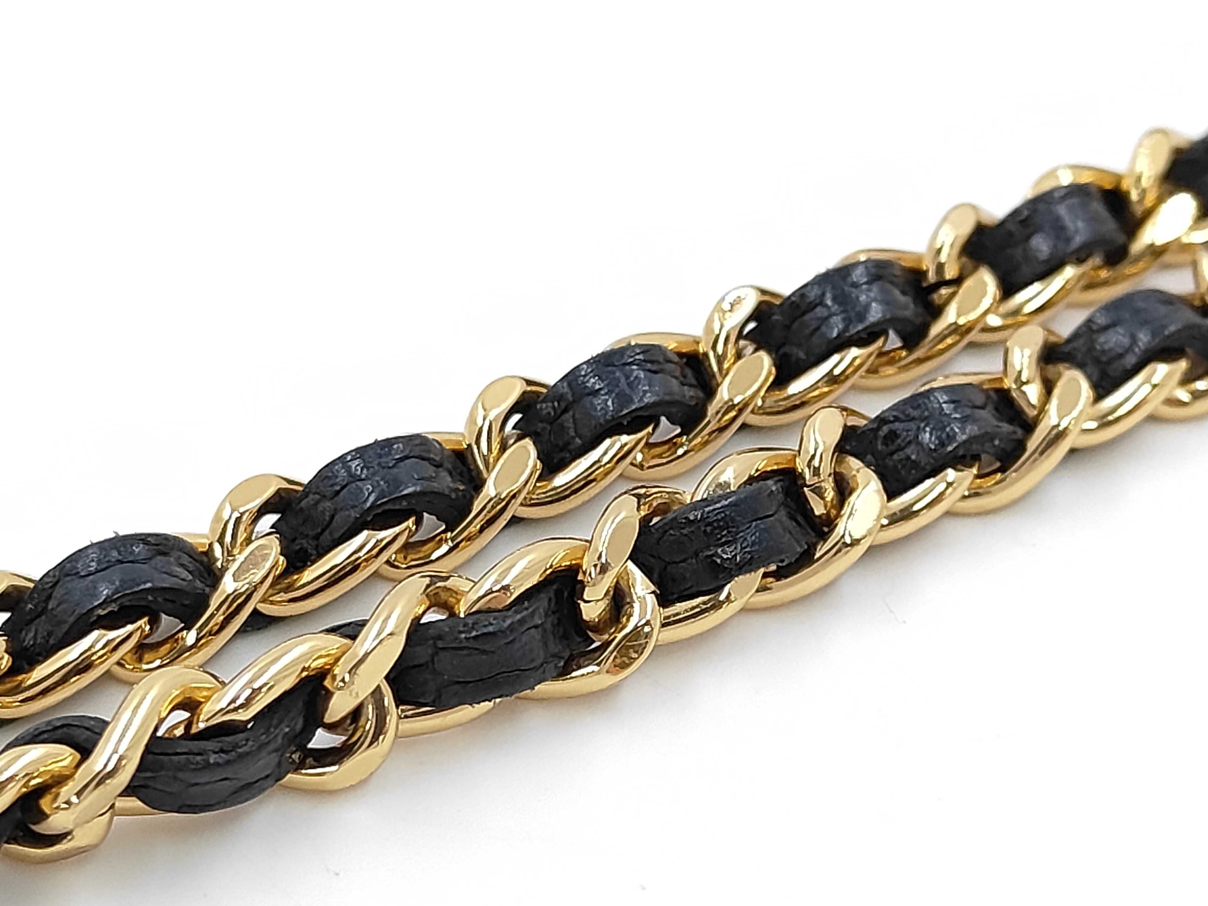 Chain wallet caviar skin shoulder bag — view 4