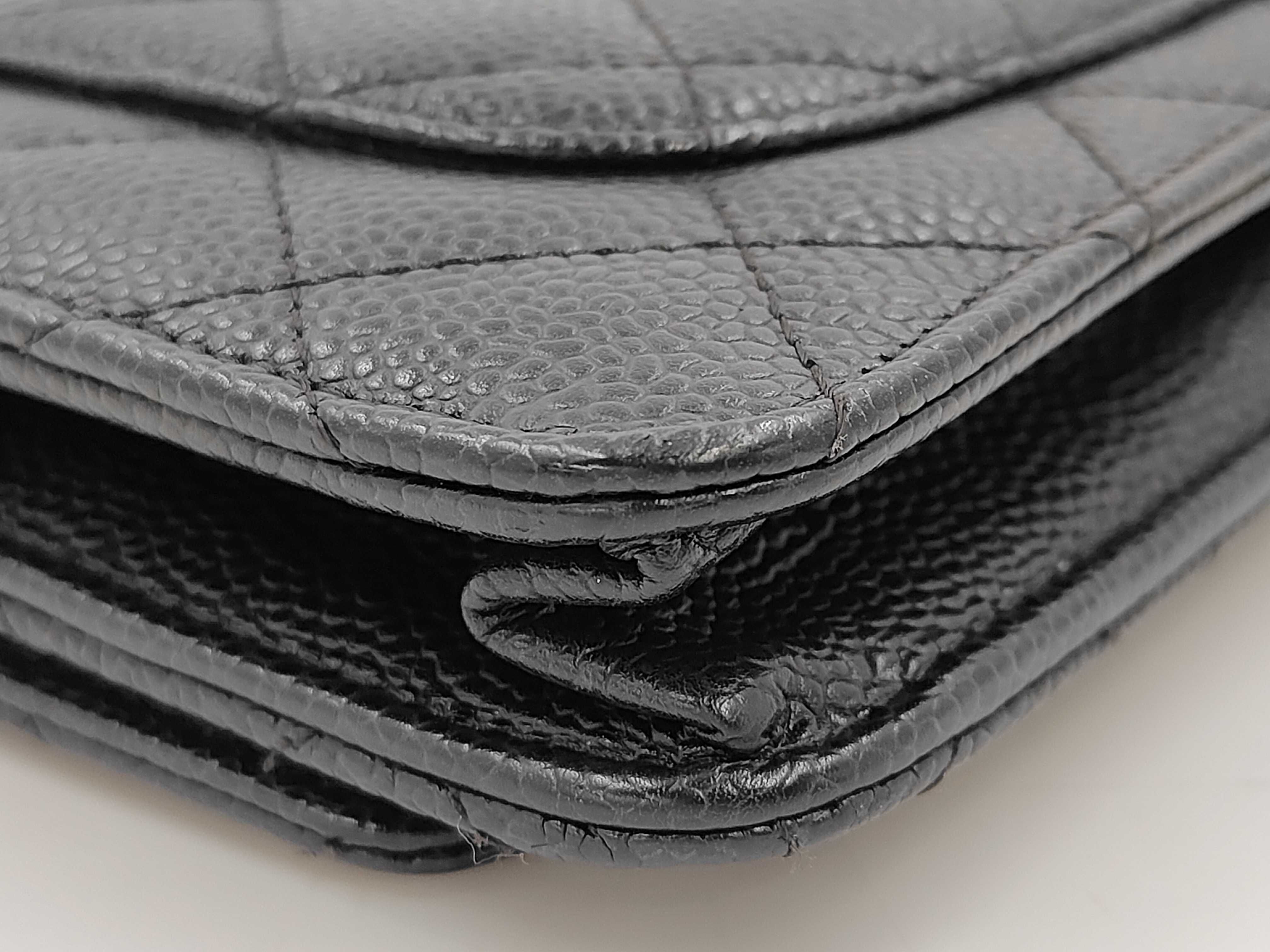 Chain wallet caviar skin shoulder bag — view 7
