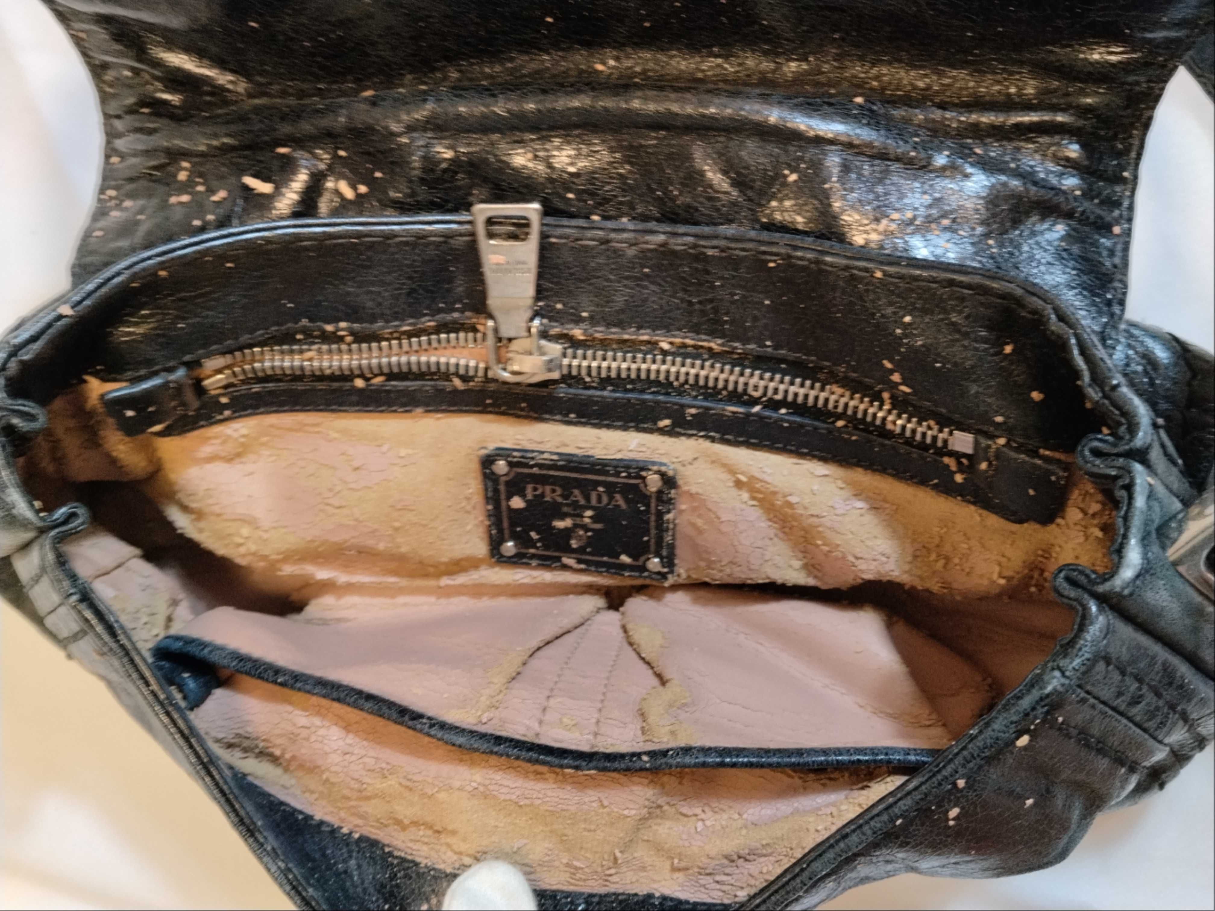 clutch bag, Prada leather clutch bag — view 3