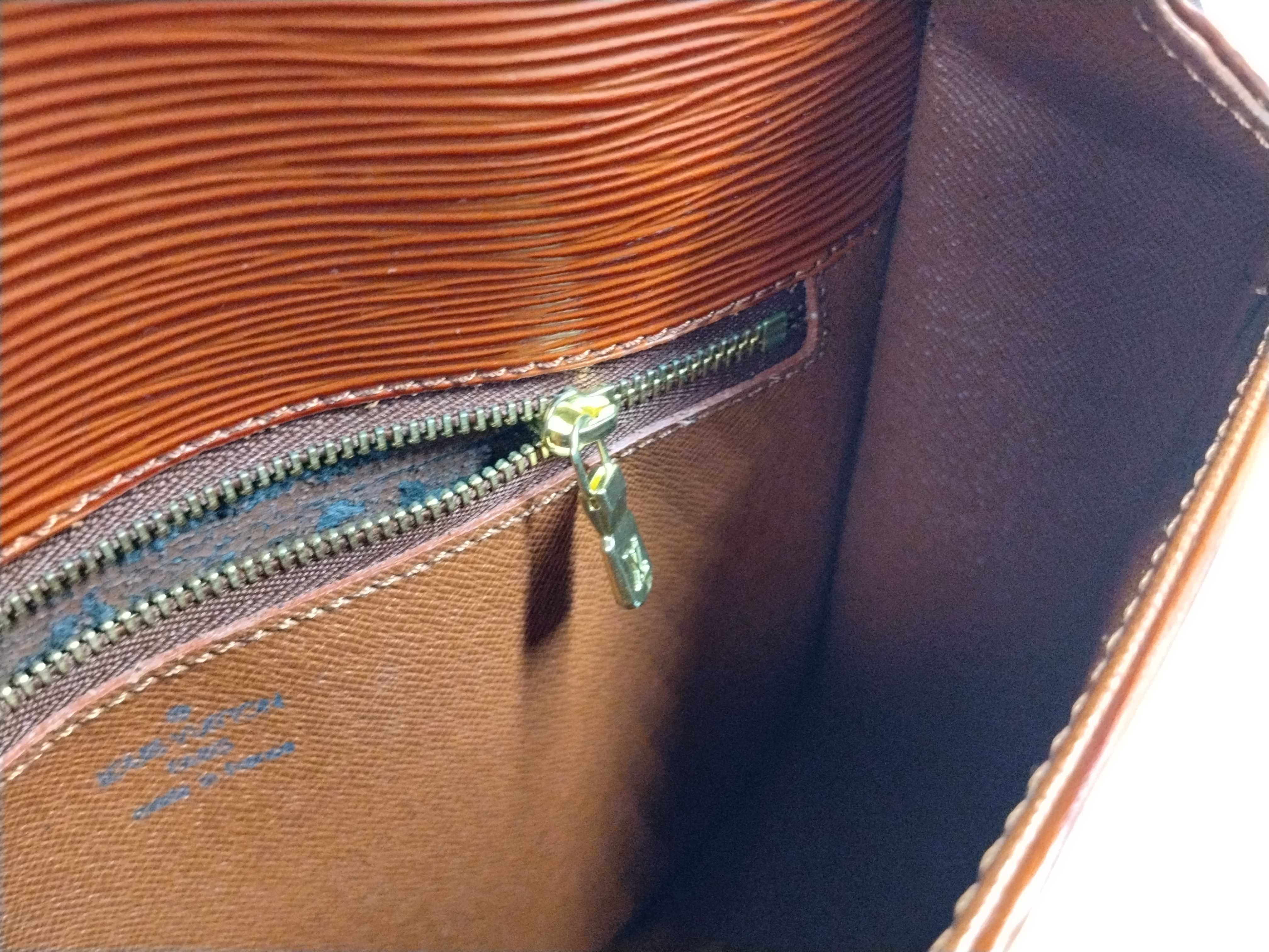 Epi Saint Cloud Shoulder Bag, Crossbody Leather, Kenya Brown Shoulder Bag — view 11