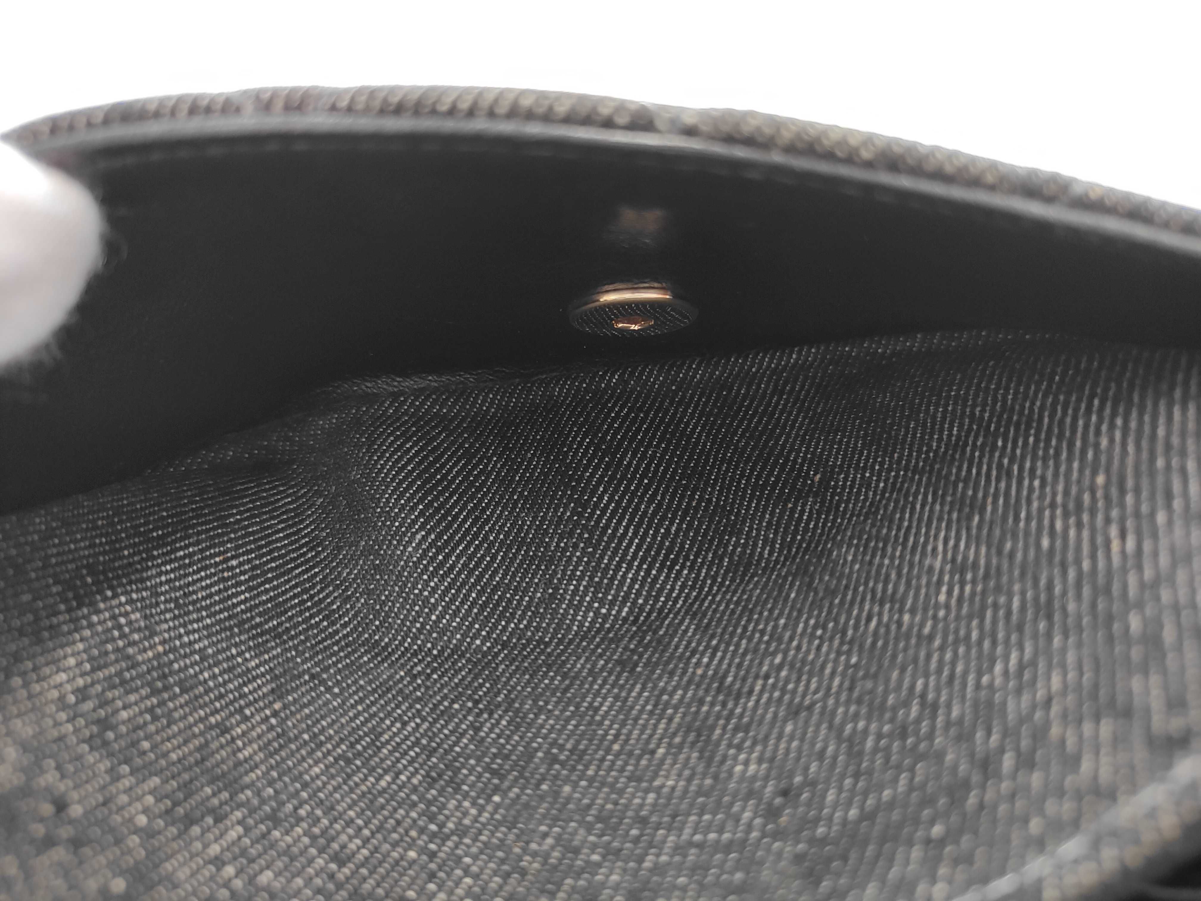 Double Flap Denim Black Shoulder Bag #5 — view 14