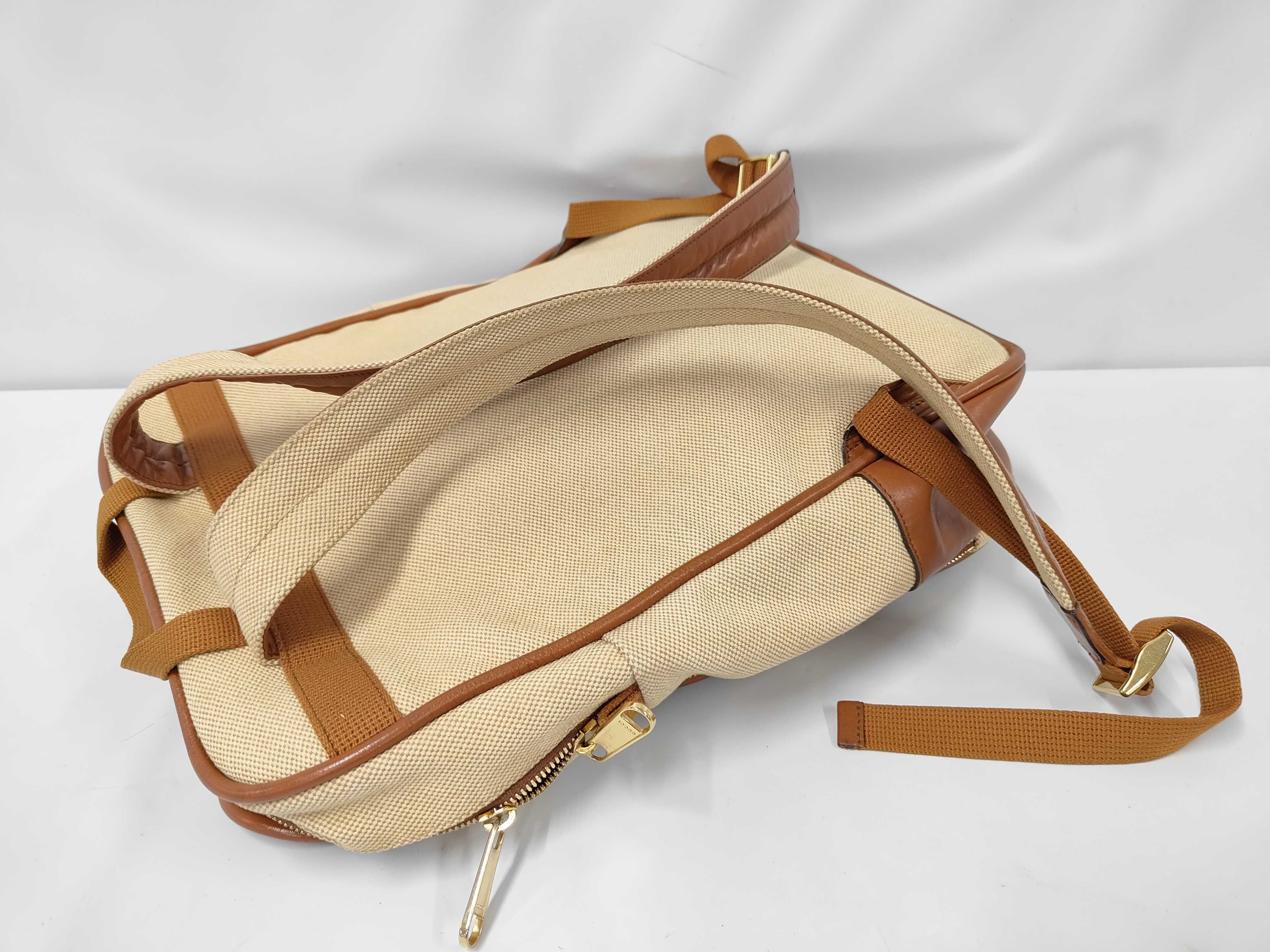 Canvas Backpack, Brown, 575063, All-over print rucksack — view 6