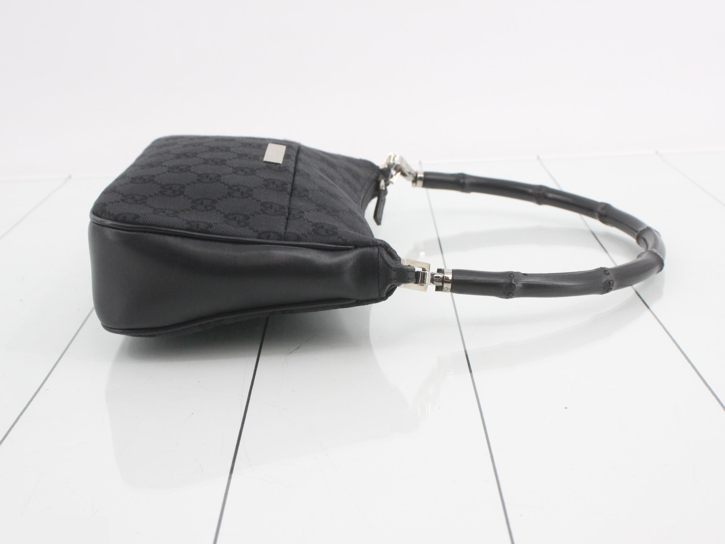 GG Canvas Bamboo Handbag — view 3