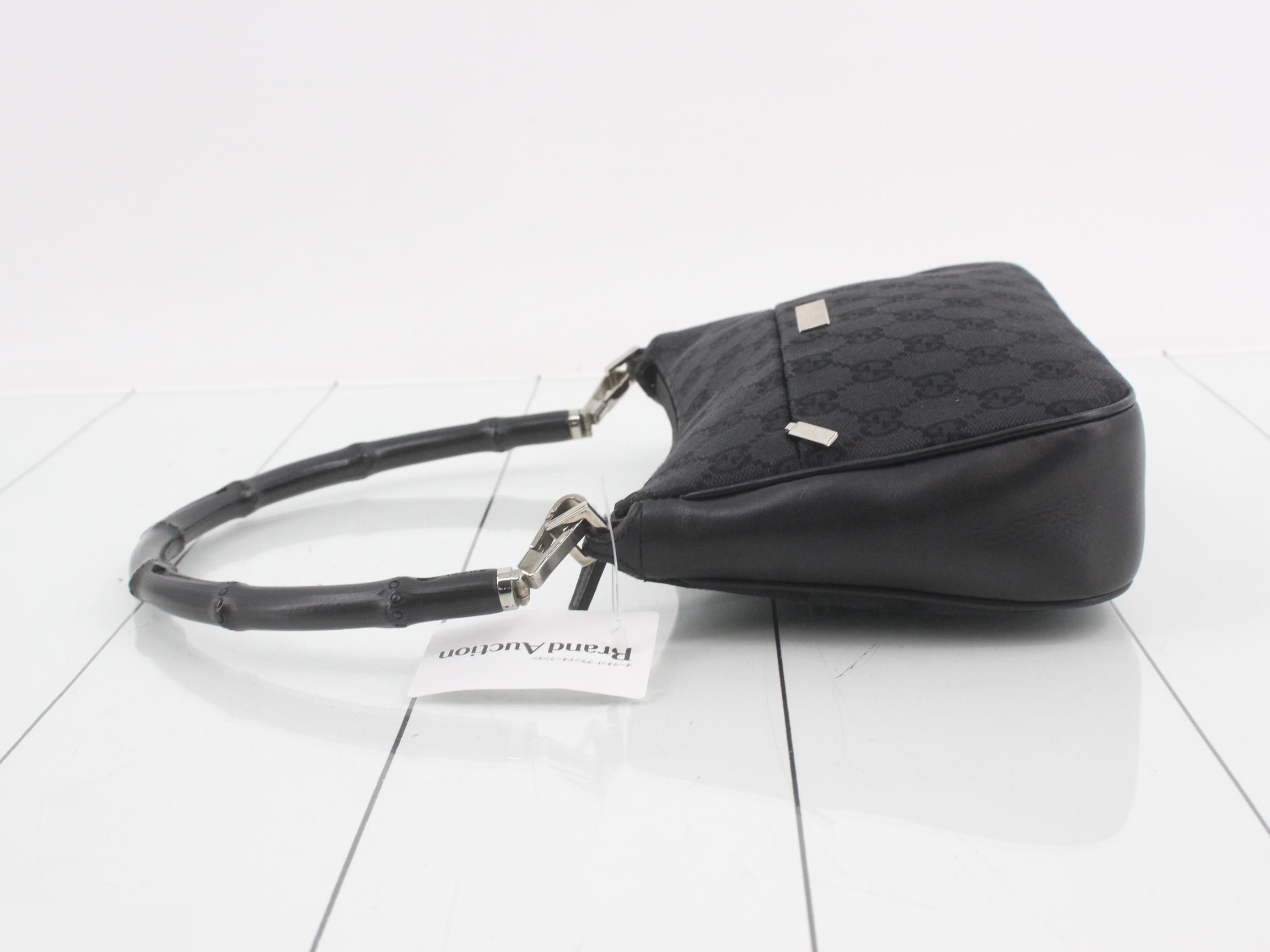 GG Canvas Bamboo Handbag — view 4