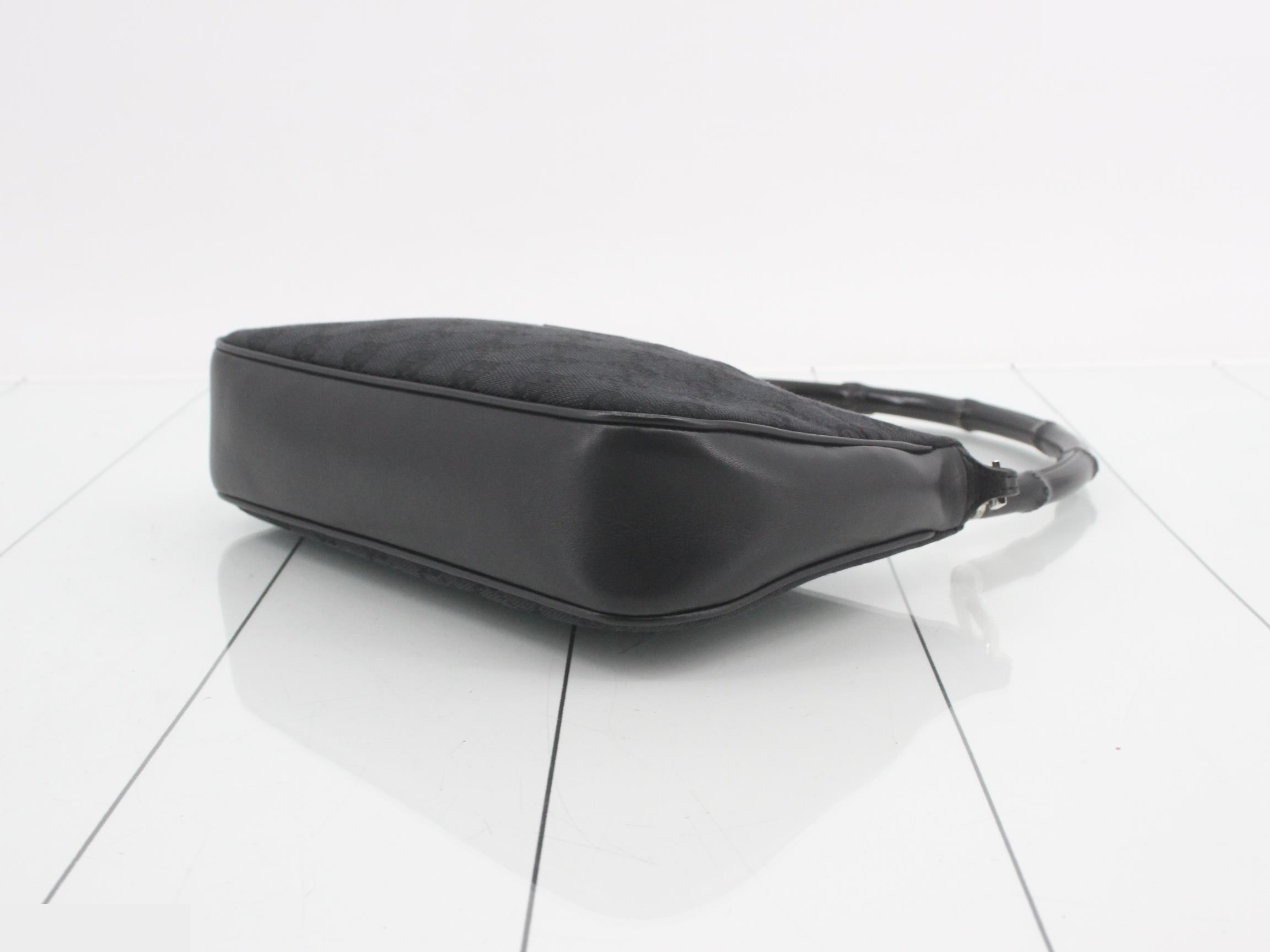 GG Canvas Bamboo Handbag — view 6