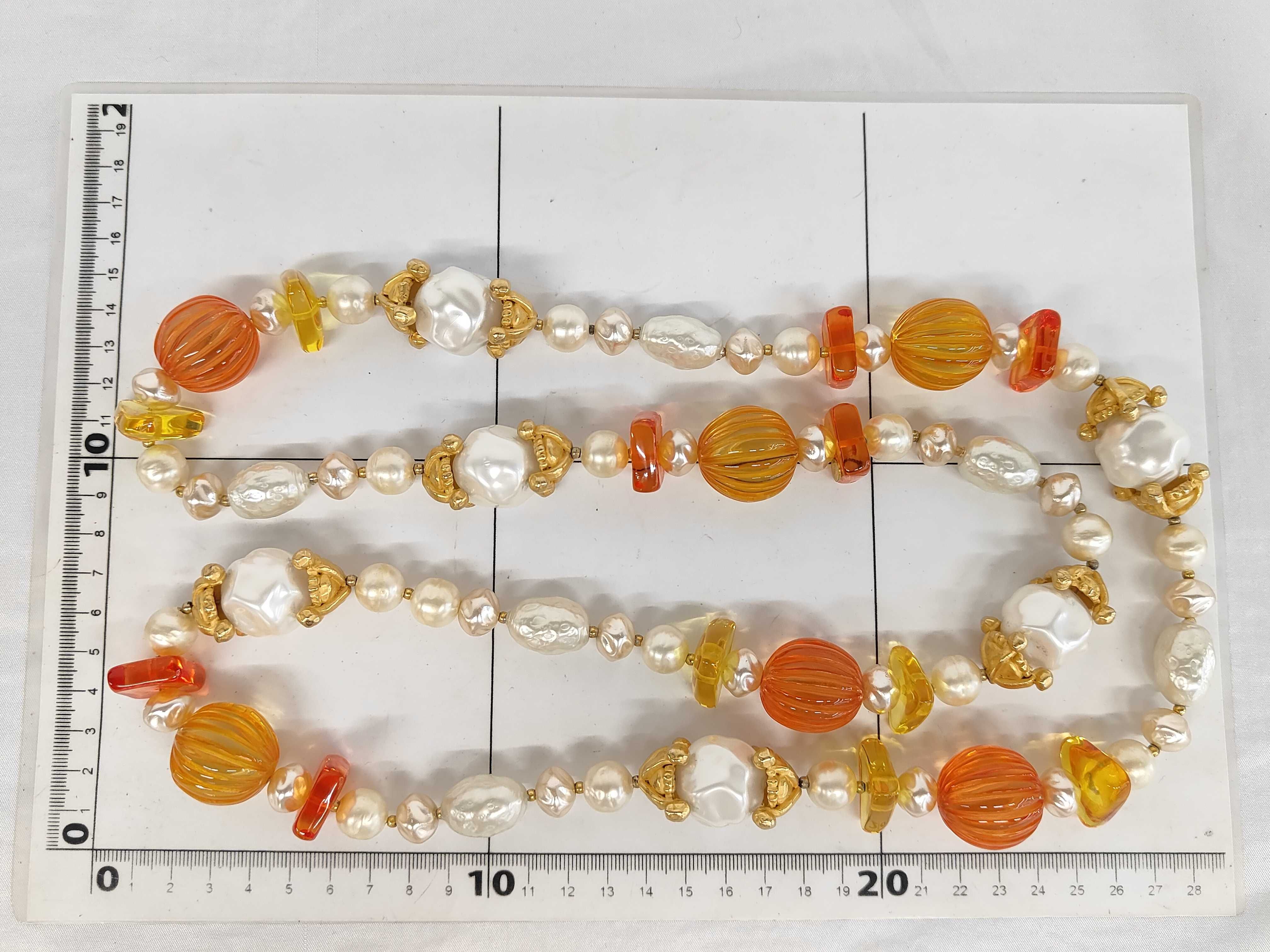 Runway Faux Pearl Long Necklace — view 4