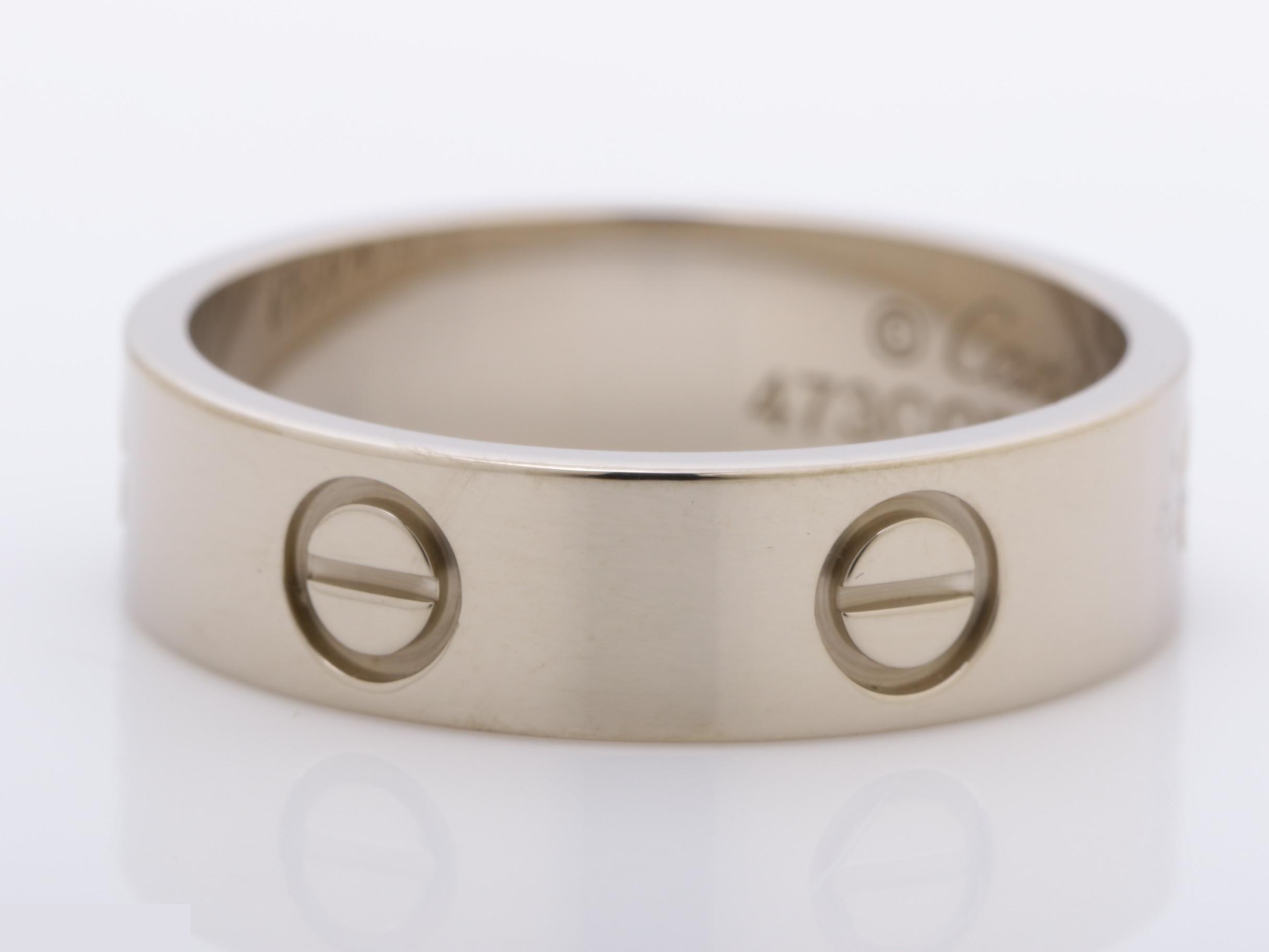 Love Ring, 750WG White Gold, Size #57, 6.5g — view 3