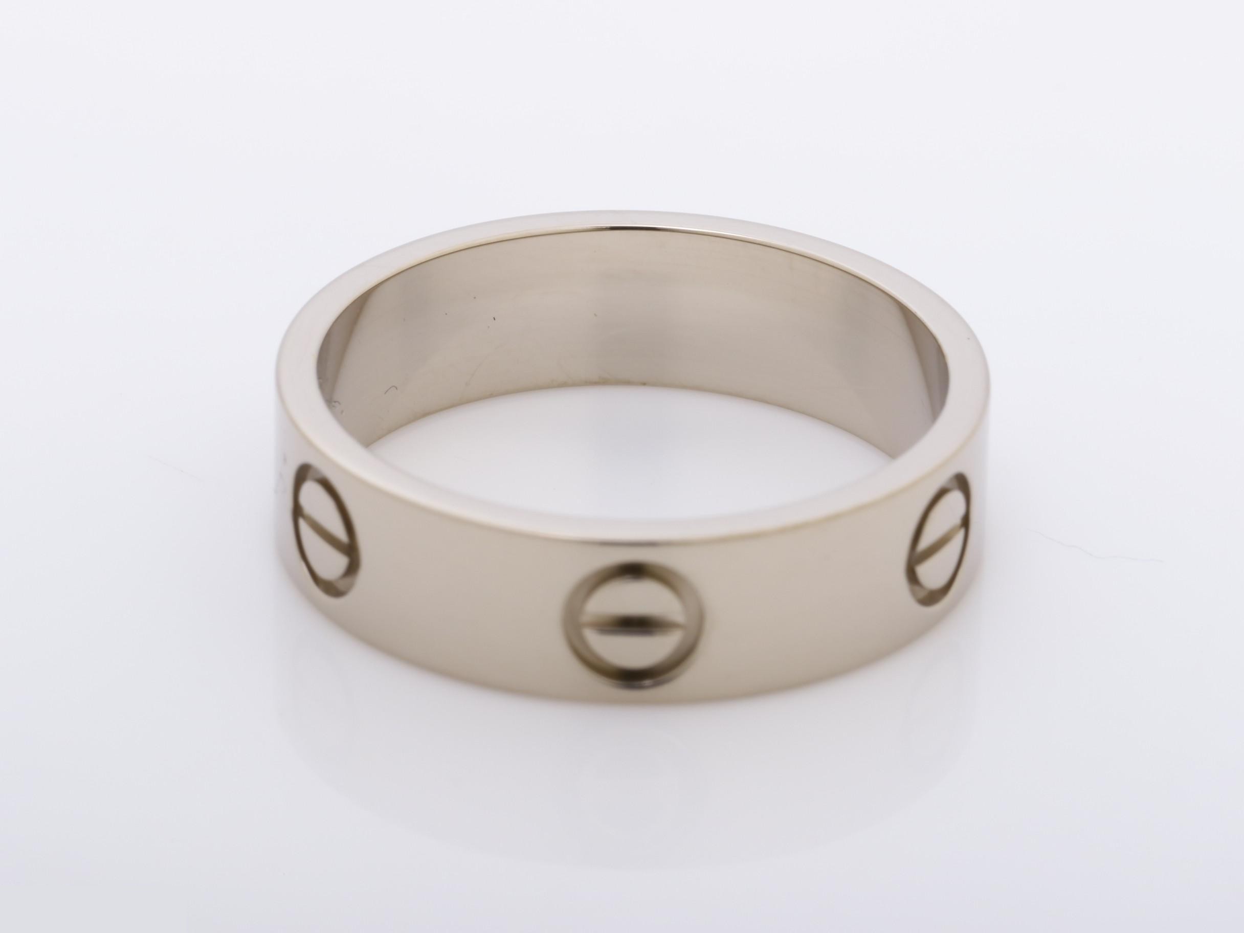 Love Ring, 750WG White Gold, Size #57, 6.5g — view 4